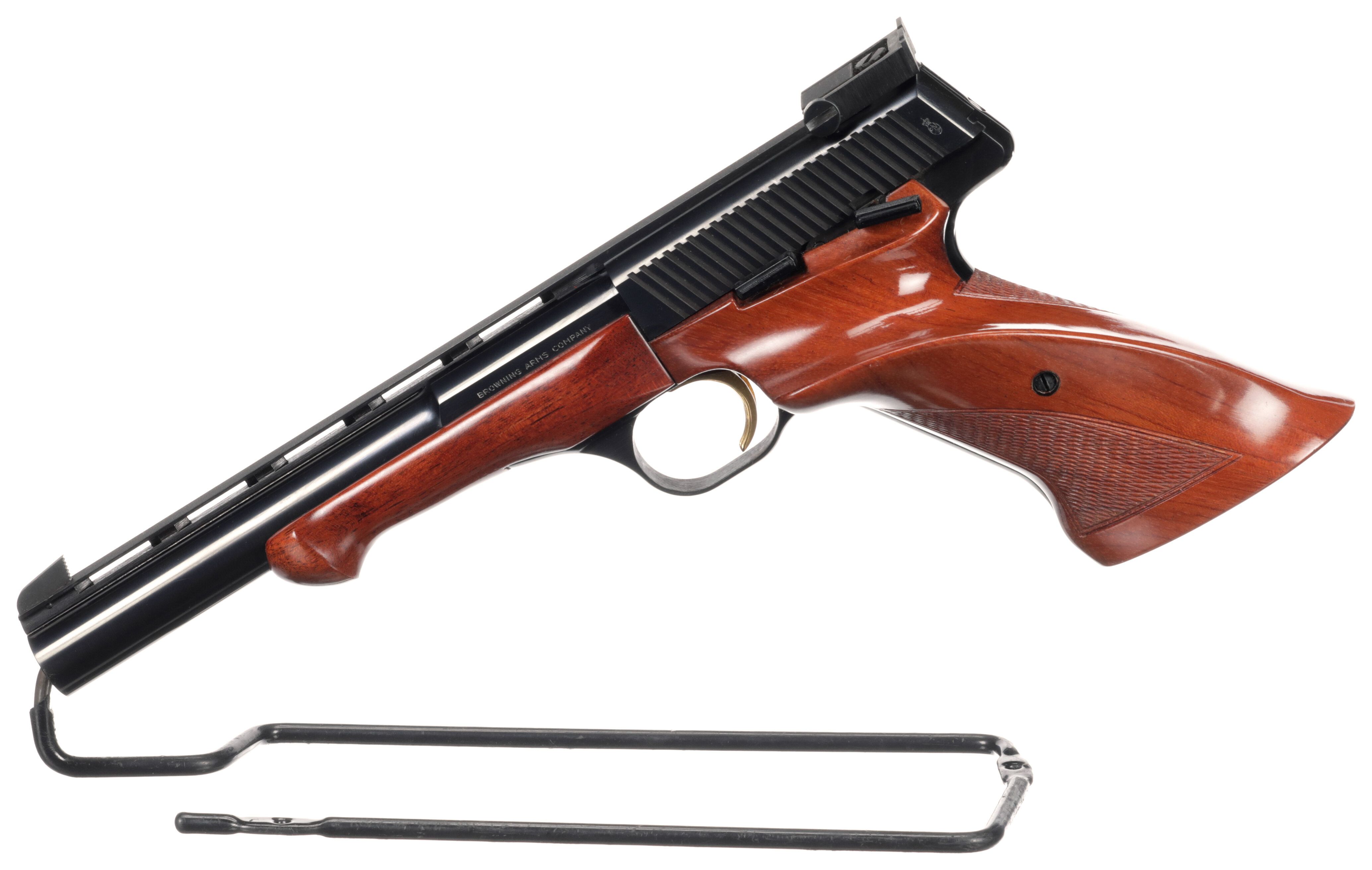 Belgian Browning Medalist Semi Automatic Target Pistol With Case Rock Island Auction 0858