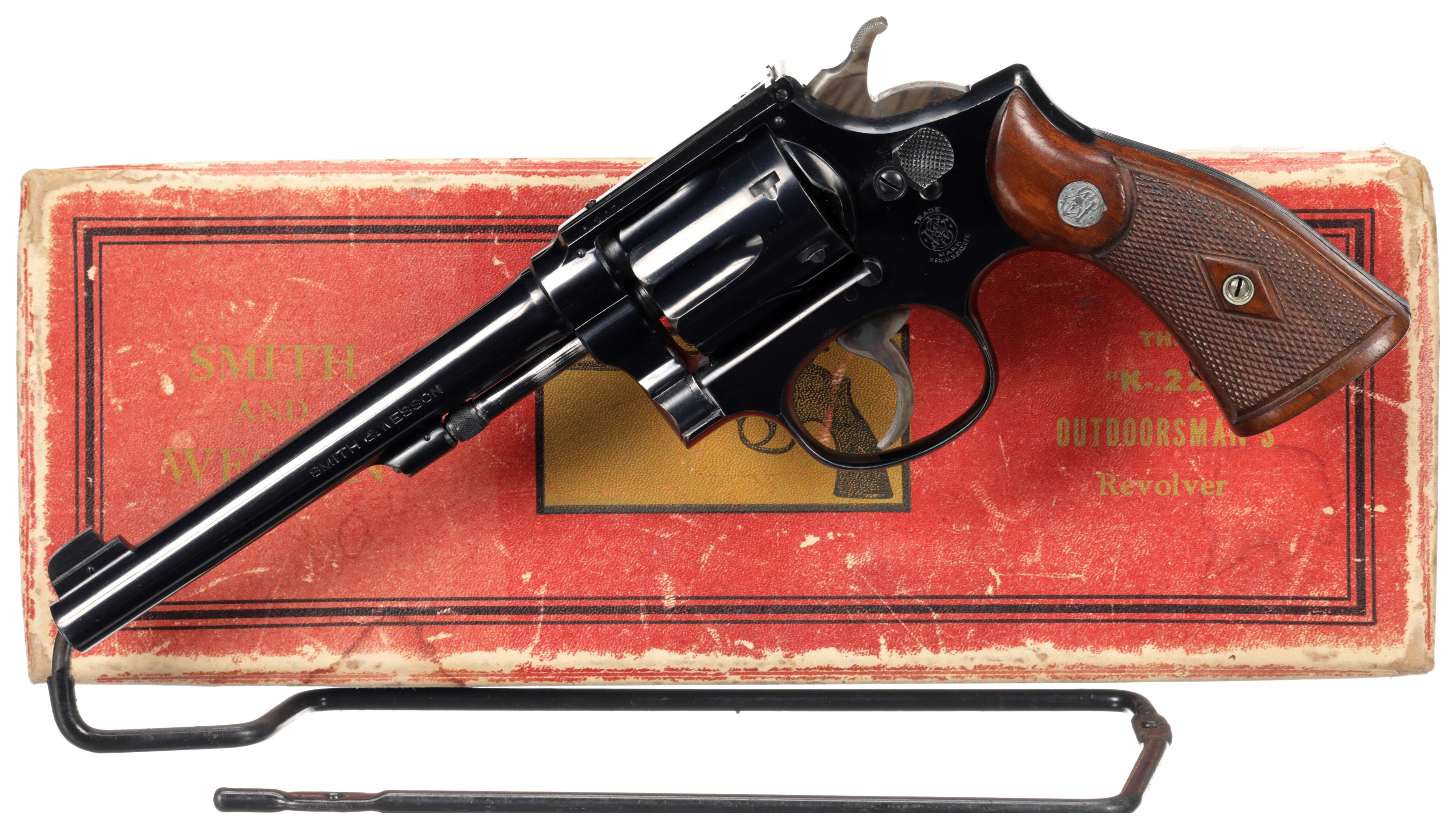 Smith And Wesson Model K 22 Outdoorsman Revolver With Box Rock Island Auction 5594