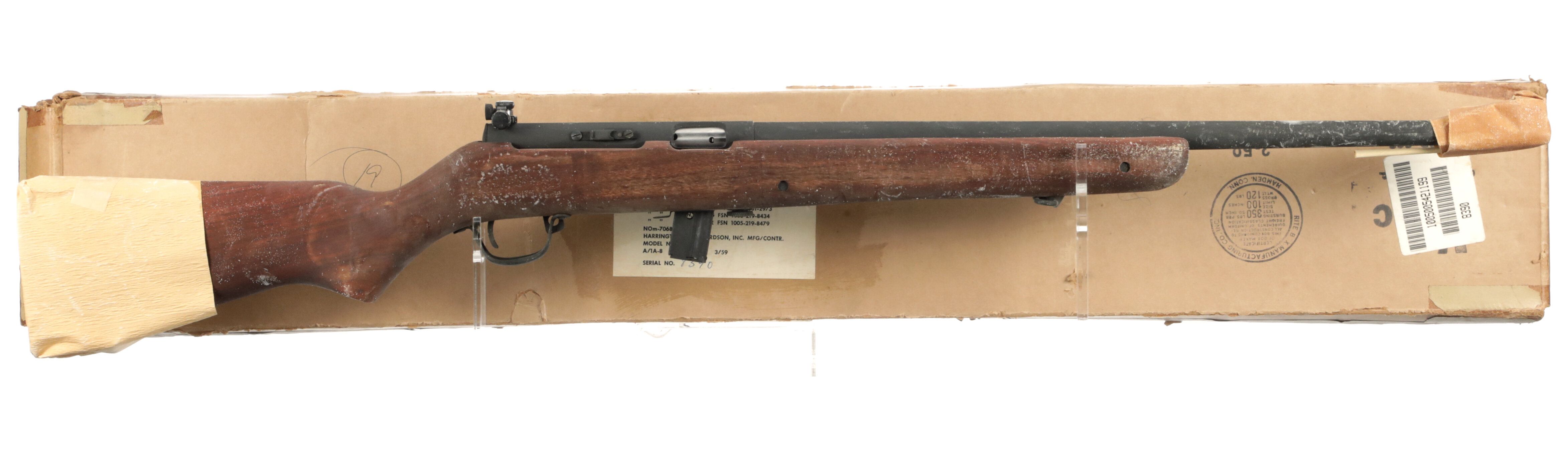 Usmc Harrington And Richardson Mc 58 Model 65 Rifle Rock Island Auction