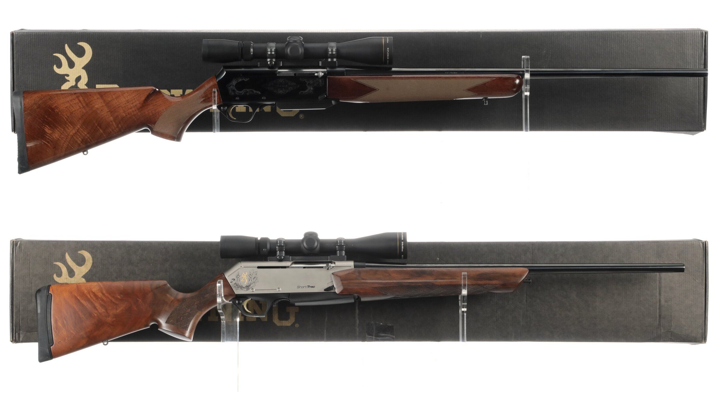 Two Browning BAR Semi-Automatic Rifles with Scopes | Rock Island Auction