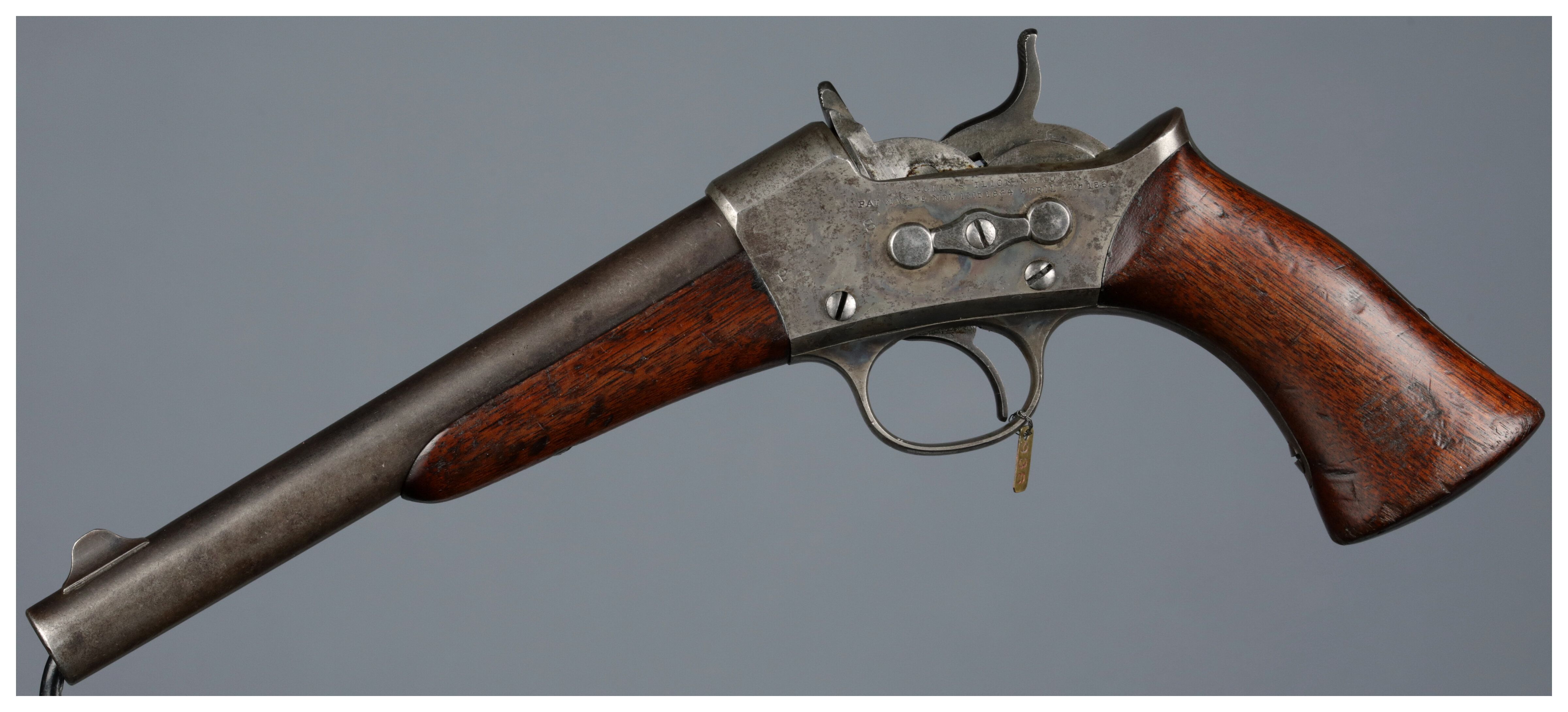 Smoothbore Antique US Remington Model 1871 Rolling Block Pistol | Rock ...