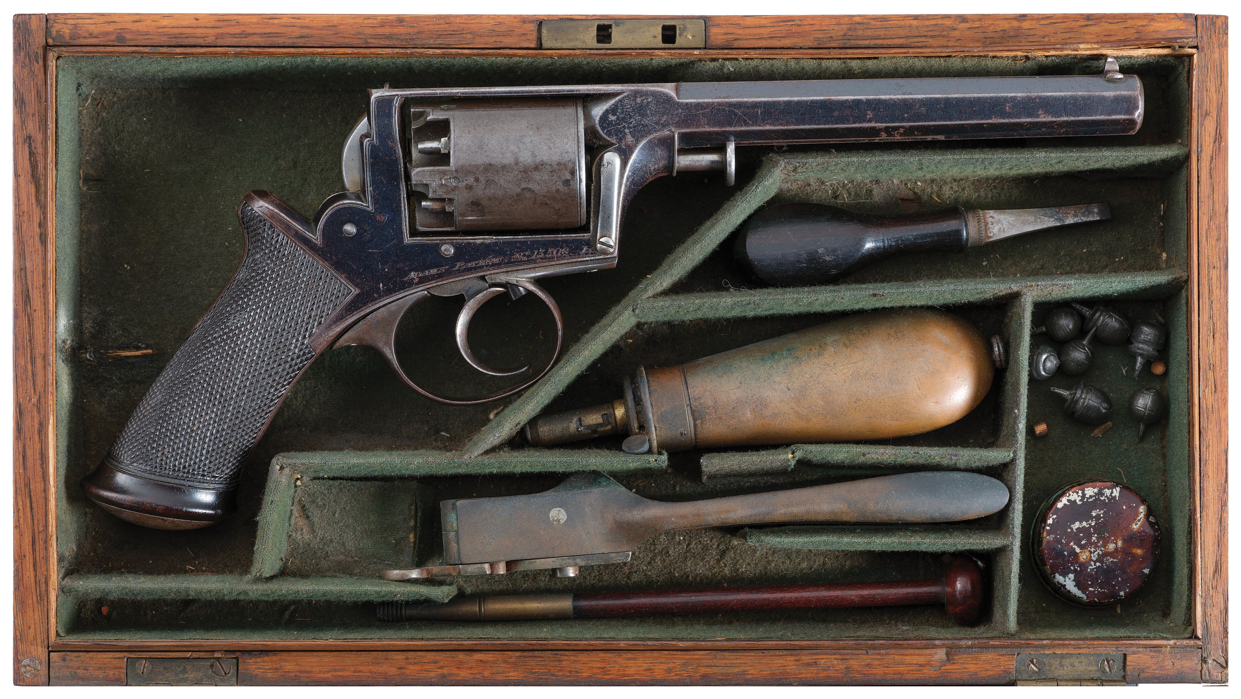 Cased Deane, Adams & Deane Double Action Percussion Revolver | Rock ...