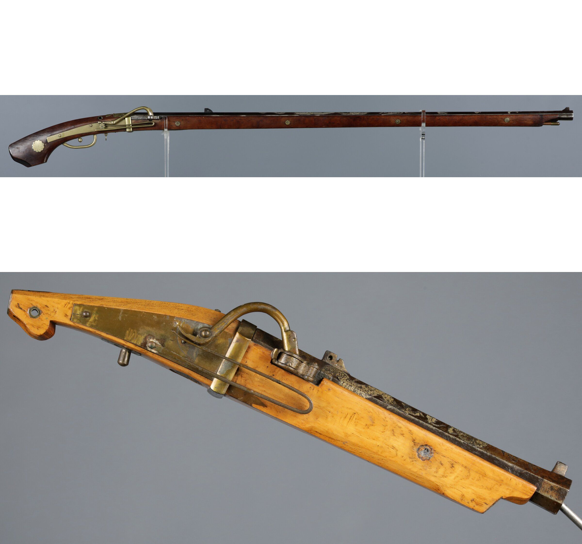 Two Silver Inlaid Japanese Tanegashima Matchlocks | Rock Island Auction