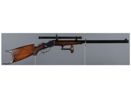 Winchester Model 1885 Single Shot Rifle in .22 Short with Scope
