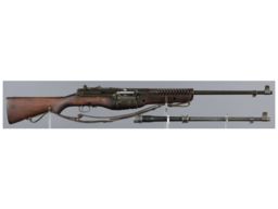 World War II U.S. Johnson 1941 Rifle with Accessories