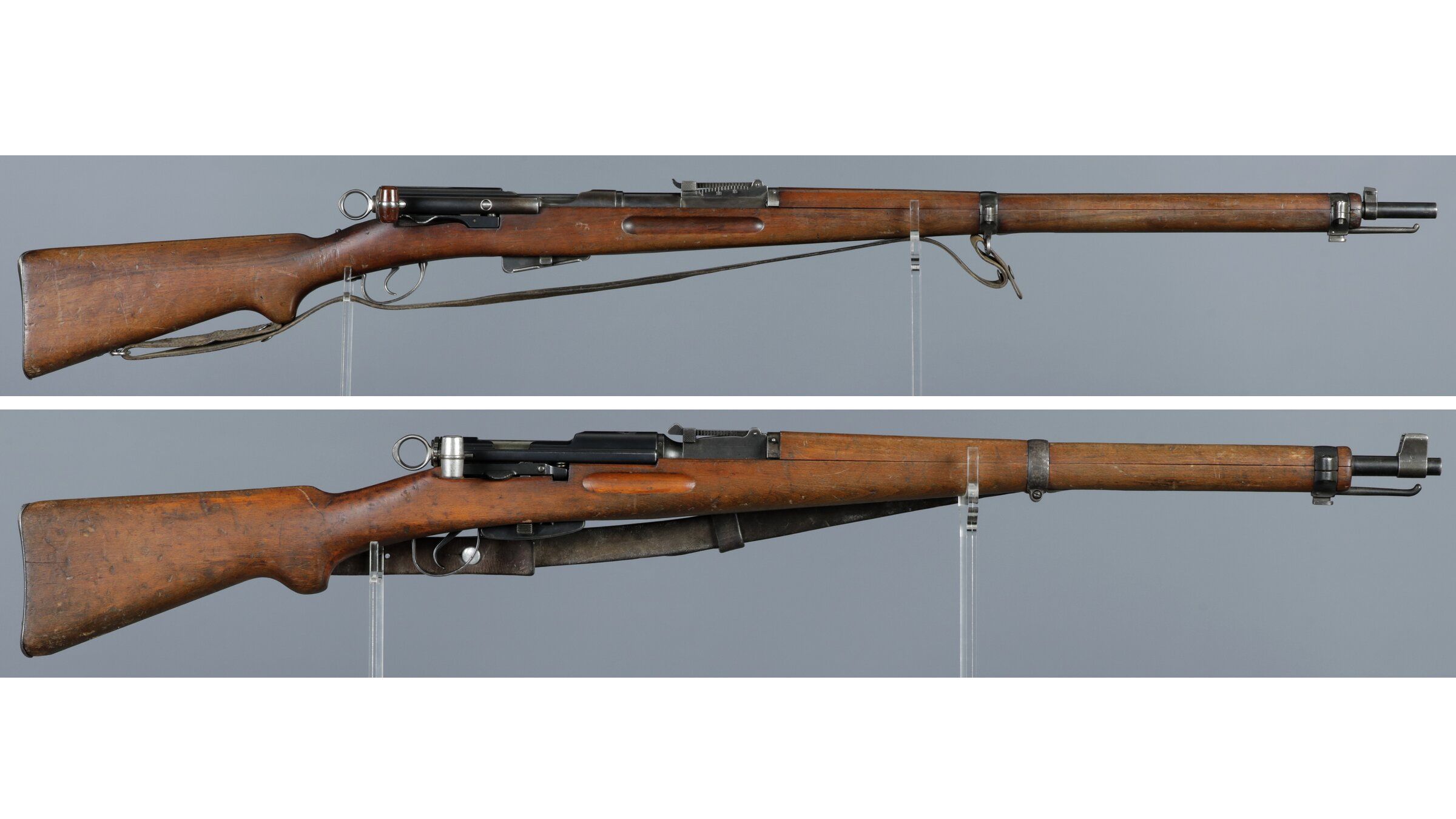 Two Swiss Straight Pull Bolt Action Rifles | Rock Island Auction