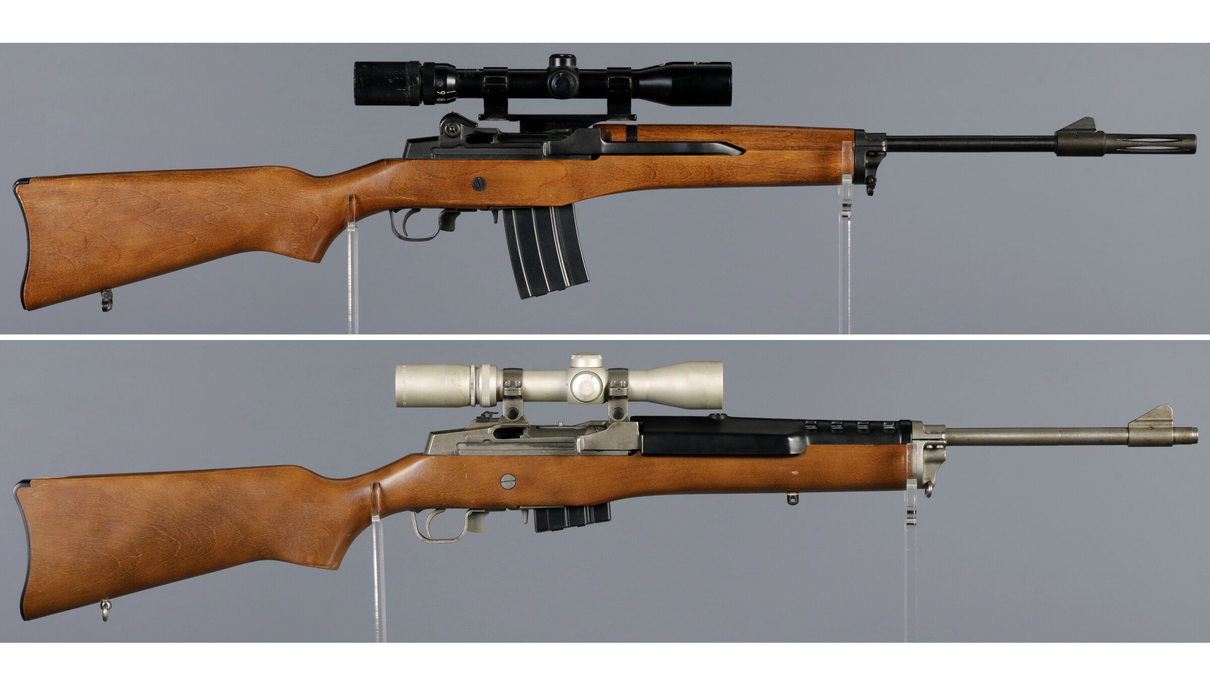 Two Ruger Mini-14 Semi-Automatic Rifles with Scopes | Rock Island Auction