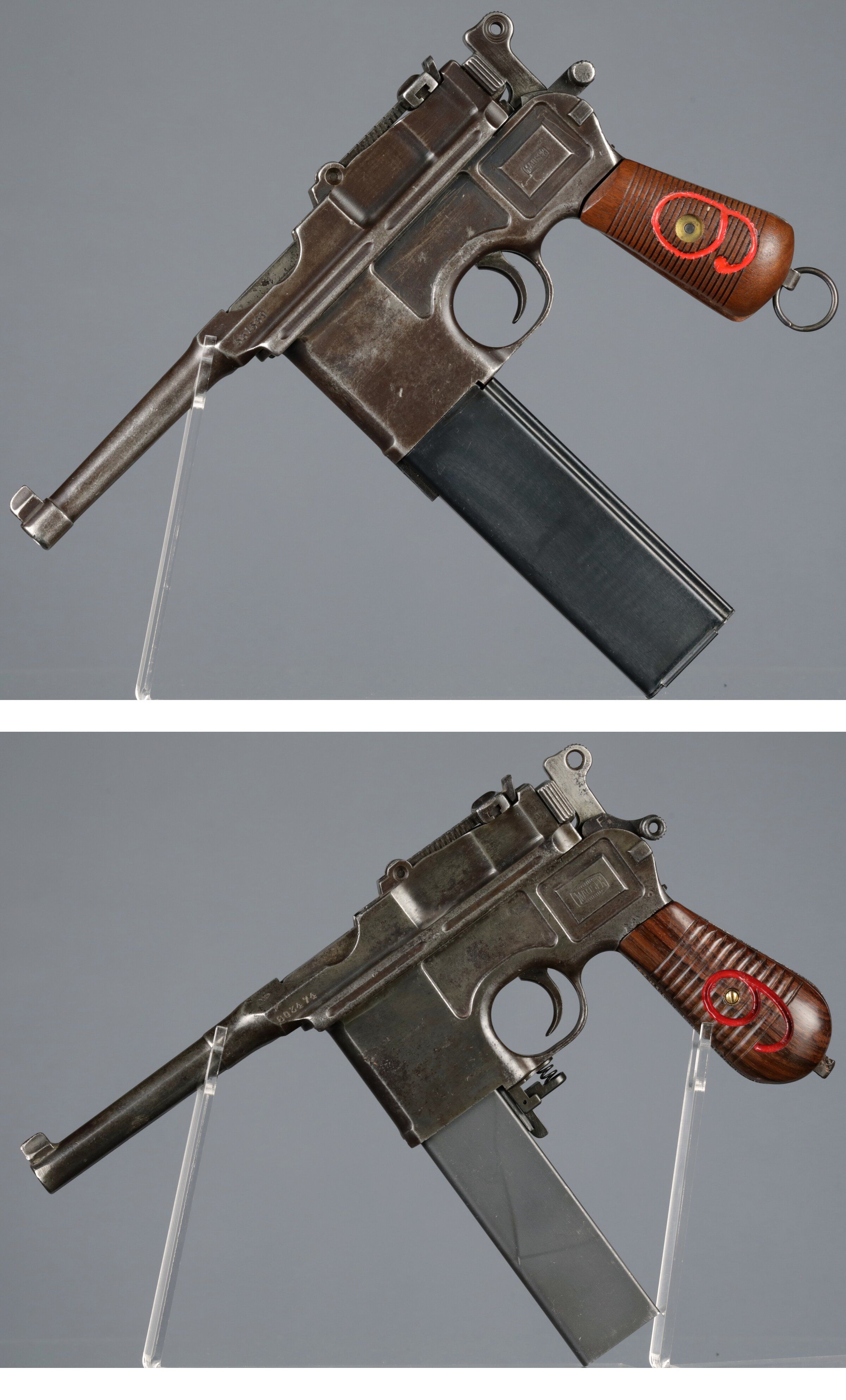 Two German Mauser C96 Broomhandle Semi-Automatic Pistols | Rock Island ...