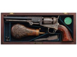 Presentation Cased Factory Engraved Colt 1851 Navy Revolver