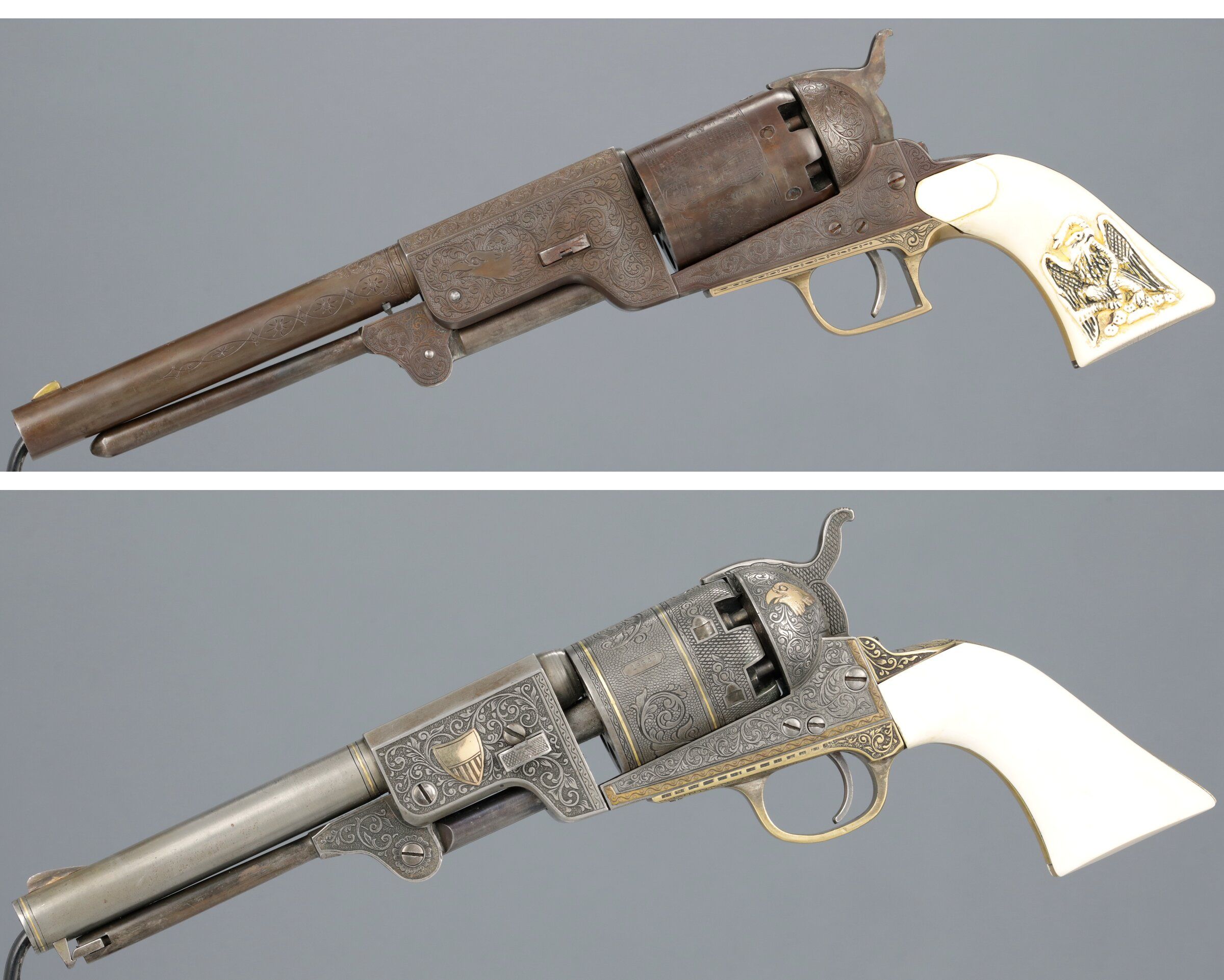 Two Highly Embellished Colt Pattern Percussion Revolvers | Rock Island ...