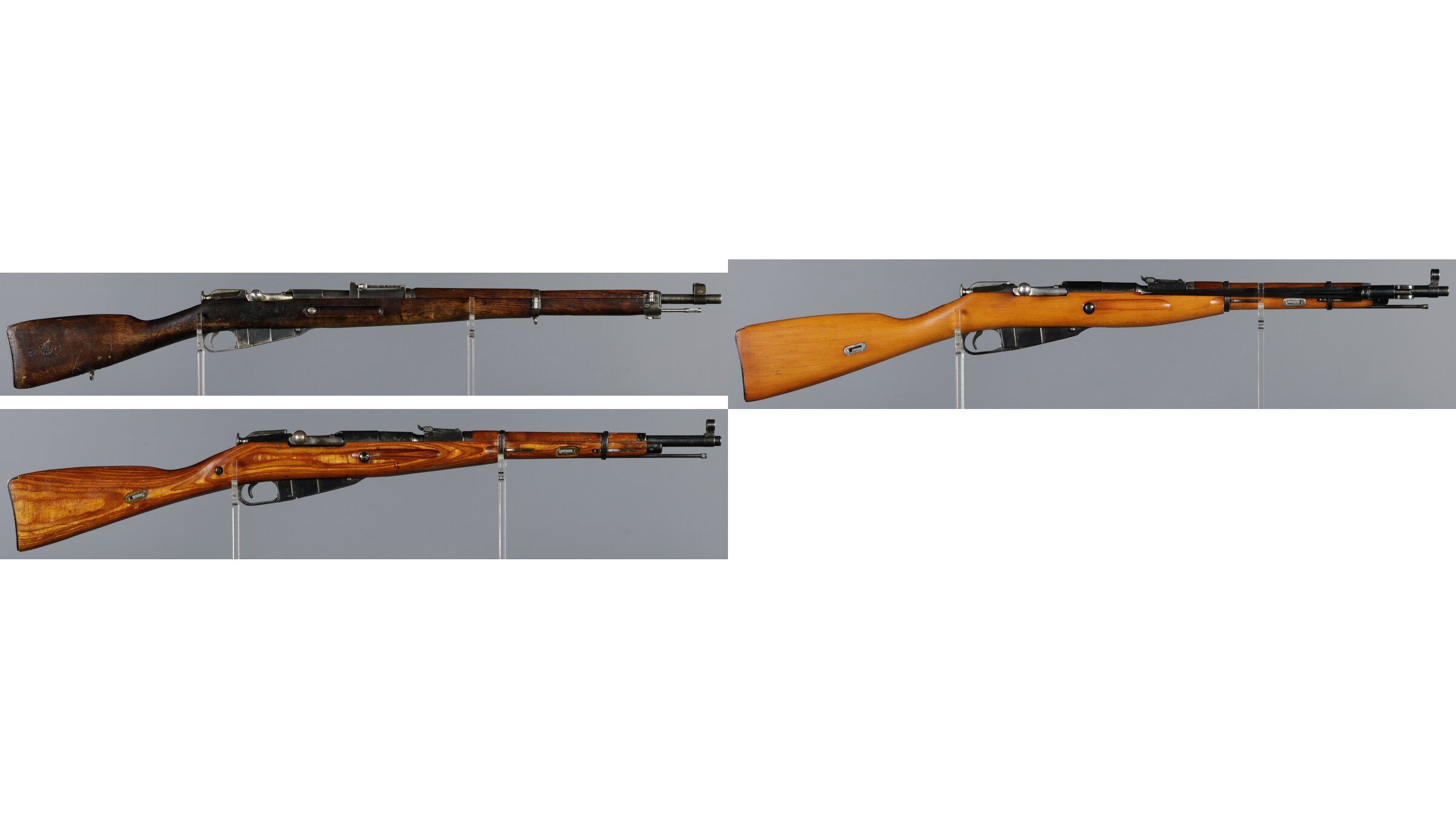Three Mosin-Nagant Pattern Military Bolt Action Rifles | Rock Island ...