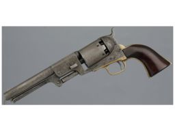 Engraved US Marked Colt Third Model Dragoon Percussion Revolver