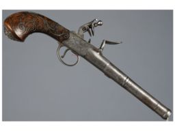 Silver Mounted Bunney Boxlock Flintlock Pistol