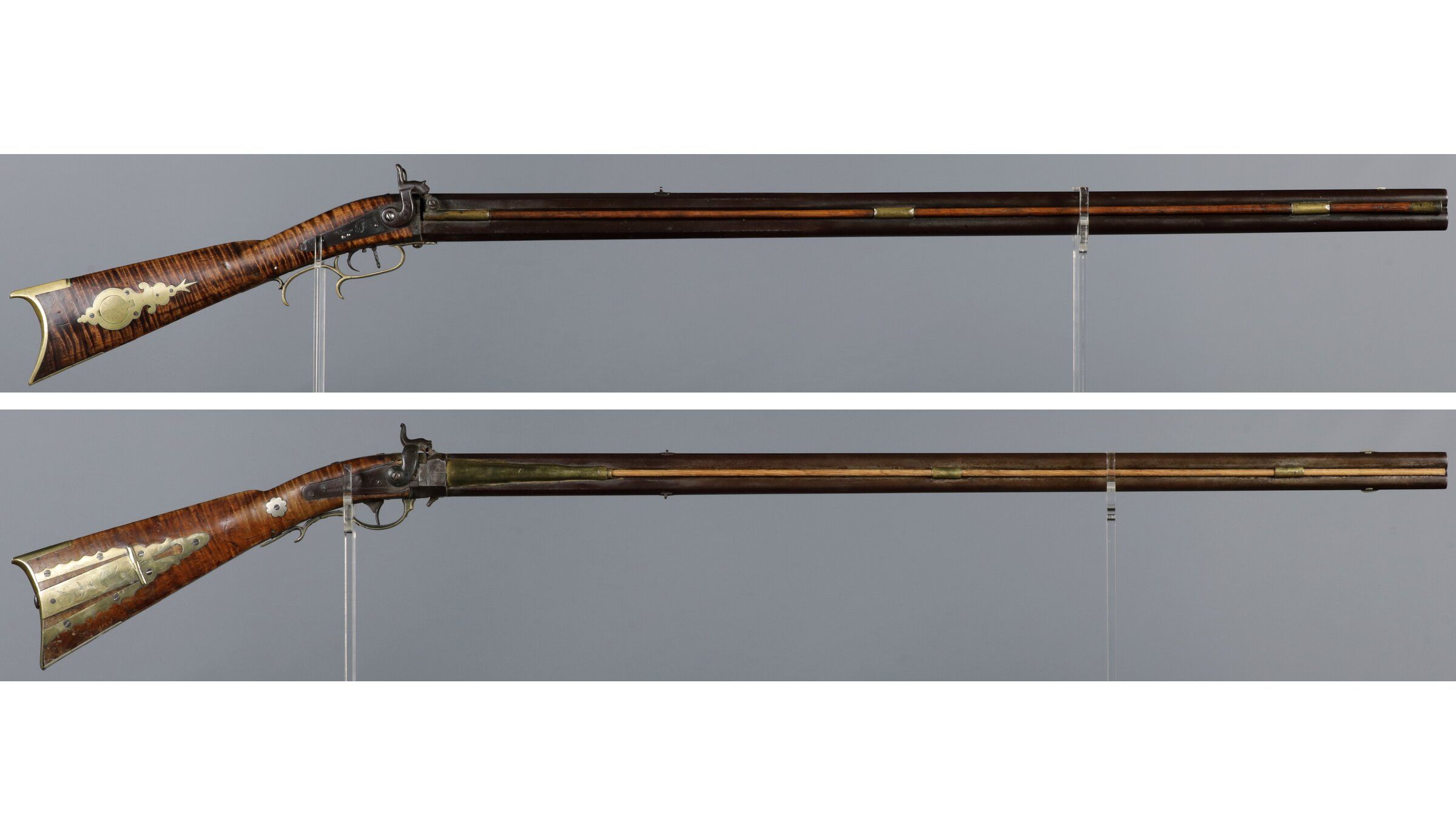 Two American Percussion Over/Under Combination Guns | Rock Island Auction