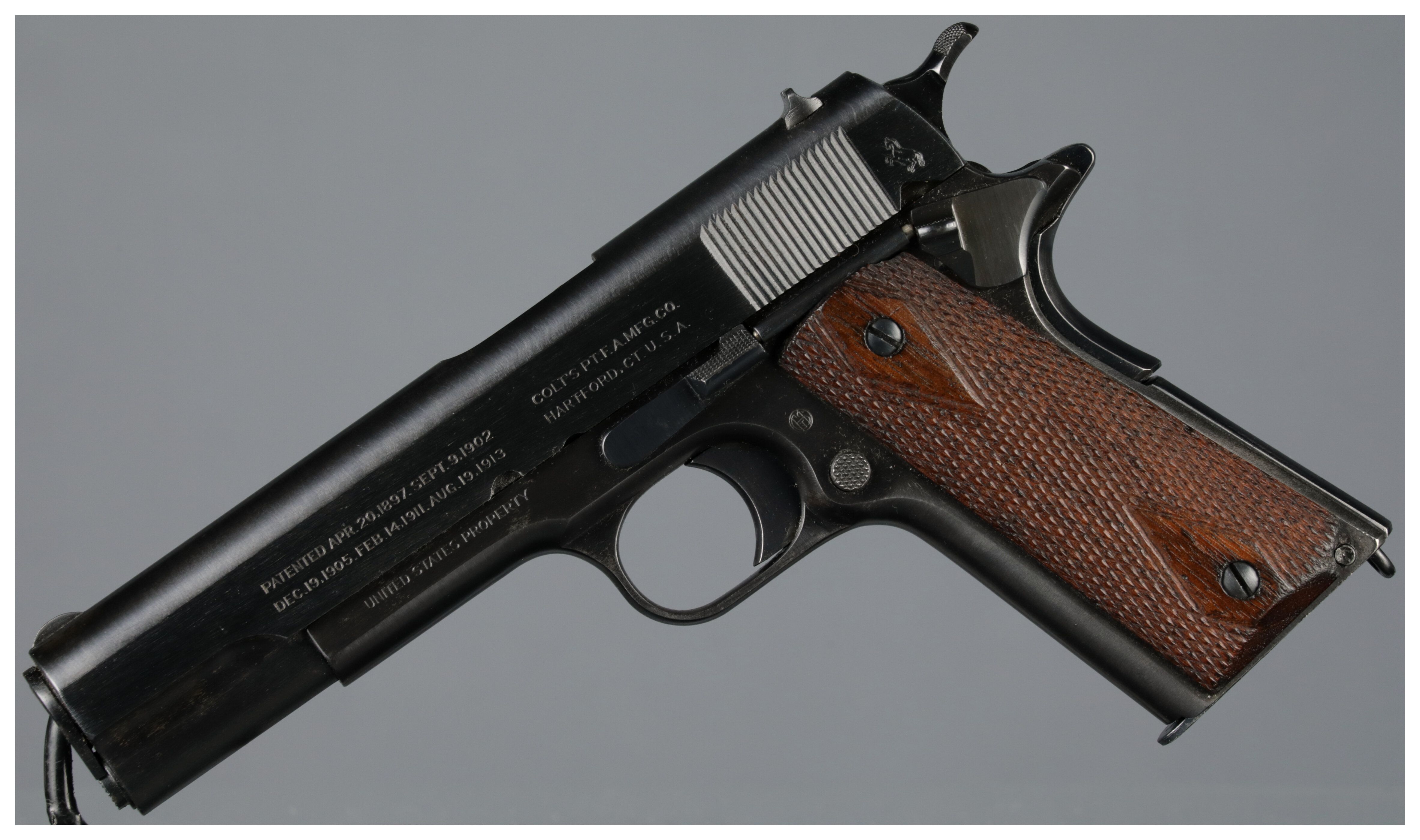WWI U.S. Colt Model 1911 Pistol with Factory Letter | Rock Island