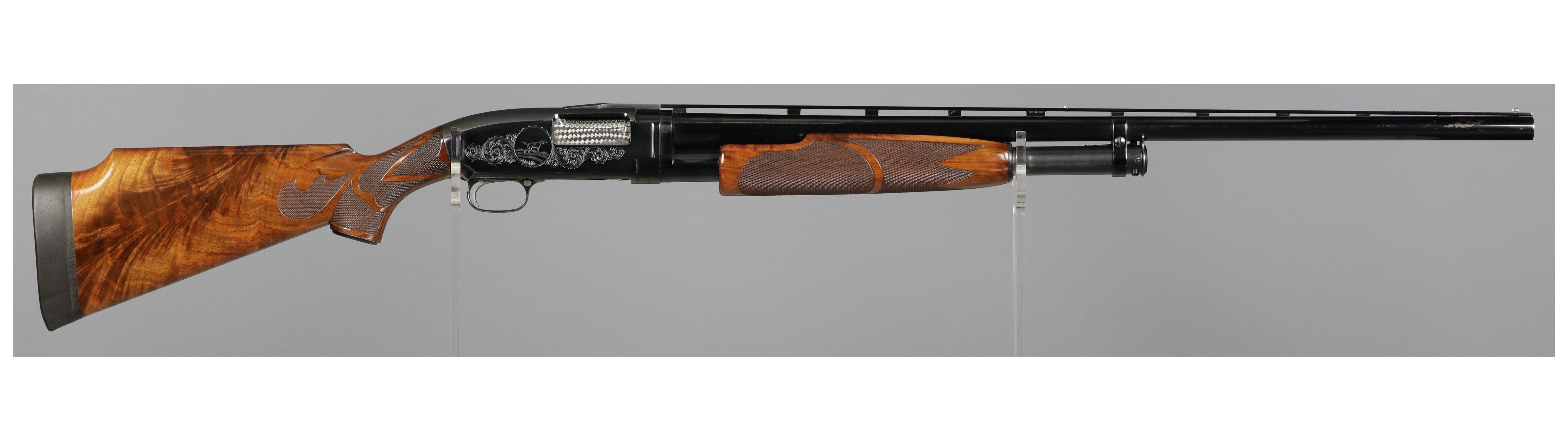Upgraded Engraved Winchester Model 12 Slide Action Shotgun | Rock ...