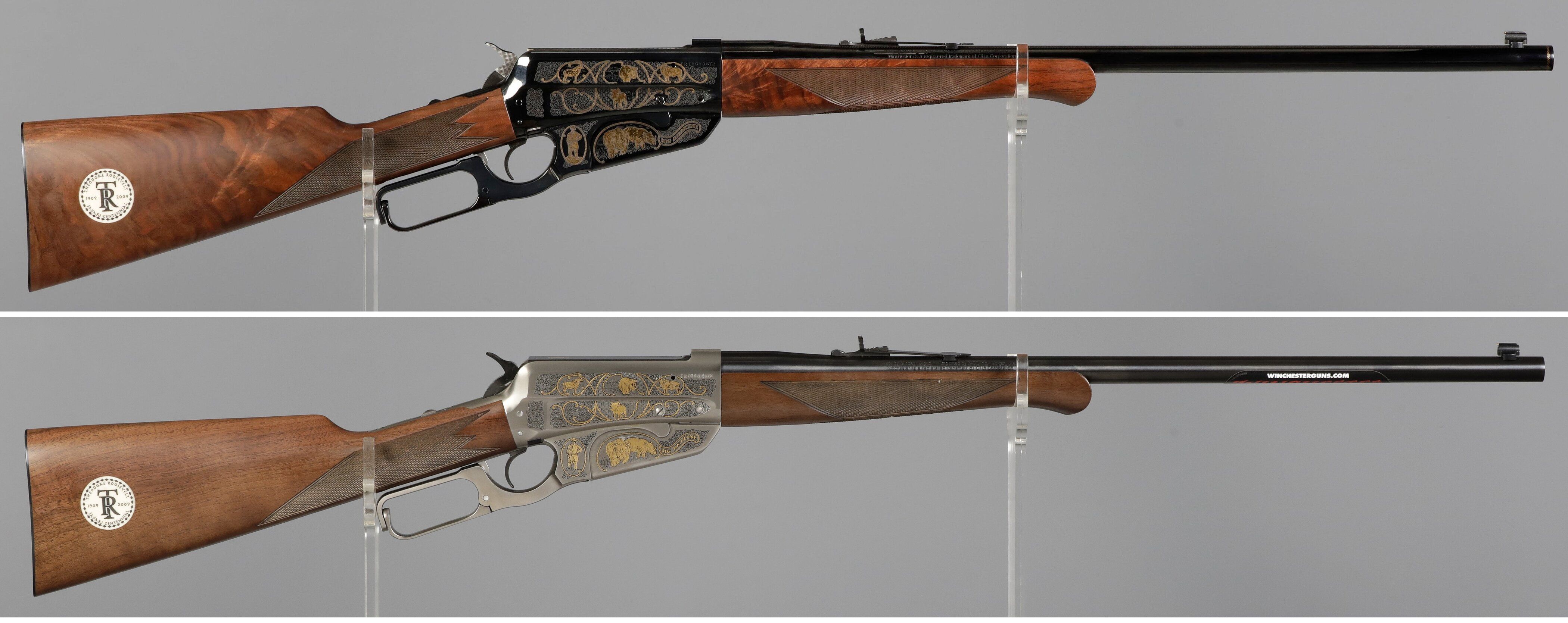 ダブルスタンダード Two Cased Winchester Teddy Roosevelt Commemorative M1895 Rifles