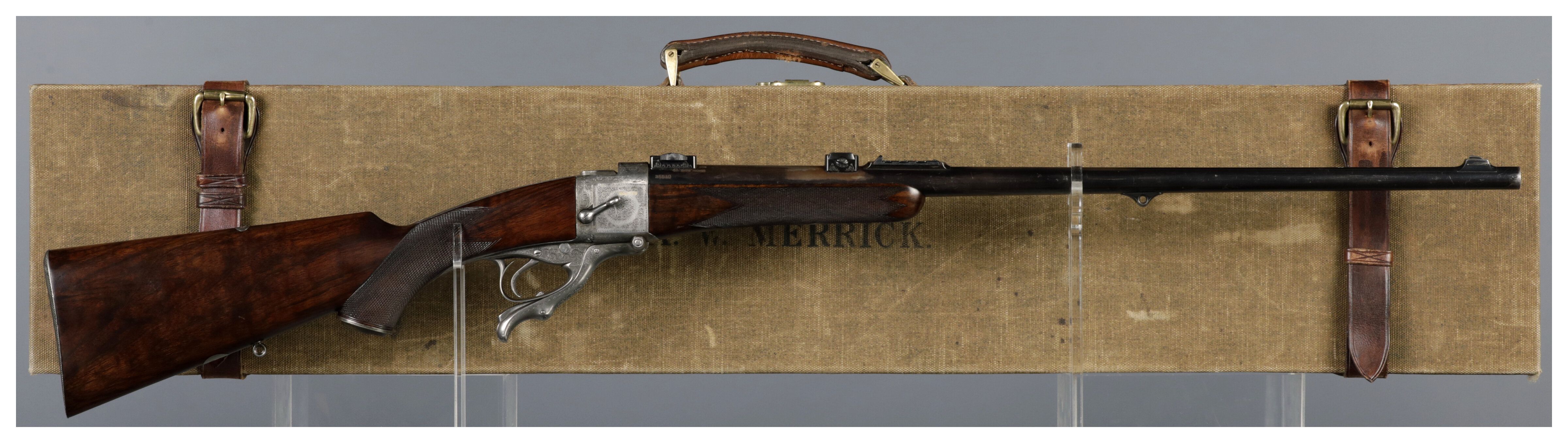 George Gibbs Falling Block Rifle with Scope and Case | Rock Island Auction