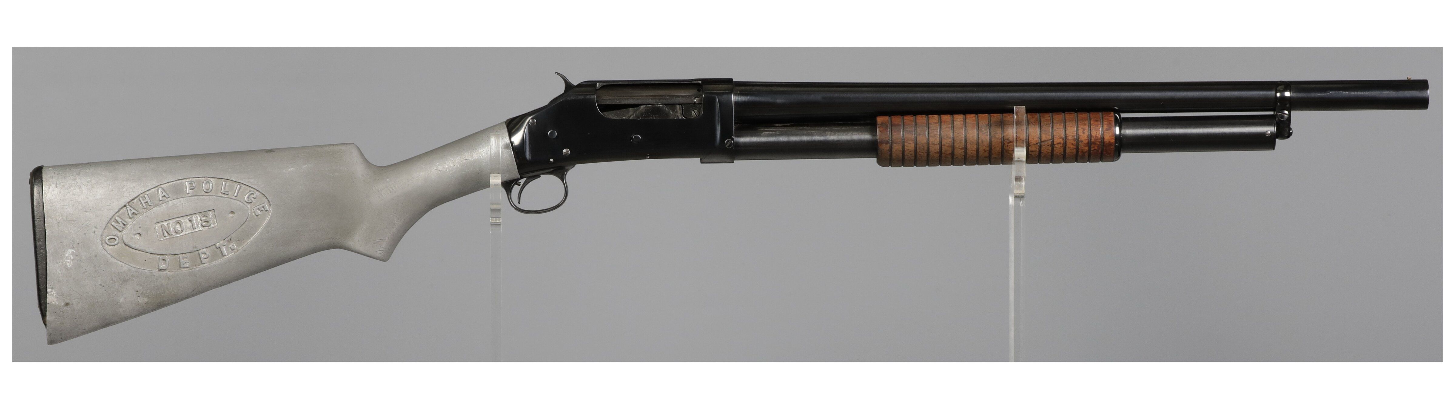 Omaha Police Winchester Mod. 97 Riot Shotgun with Aluminum Stock