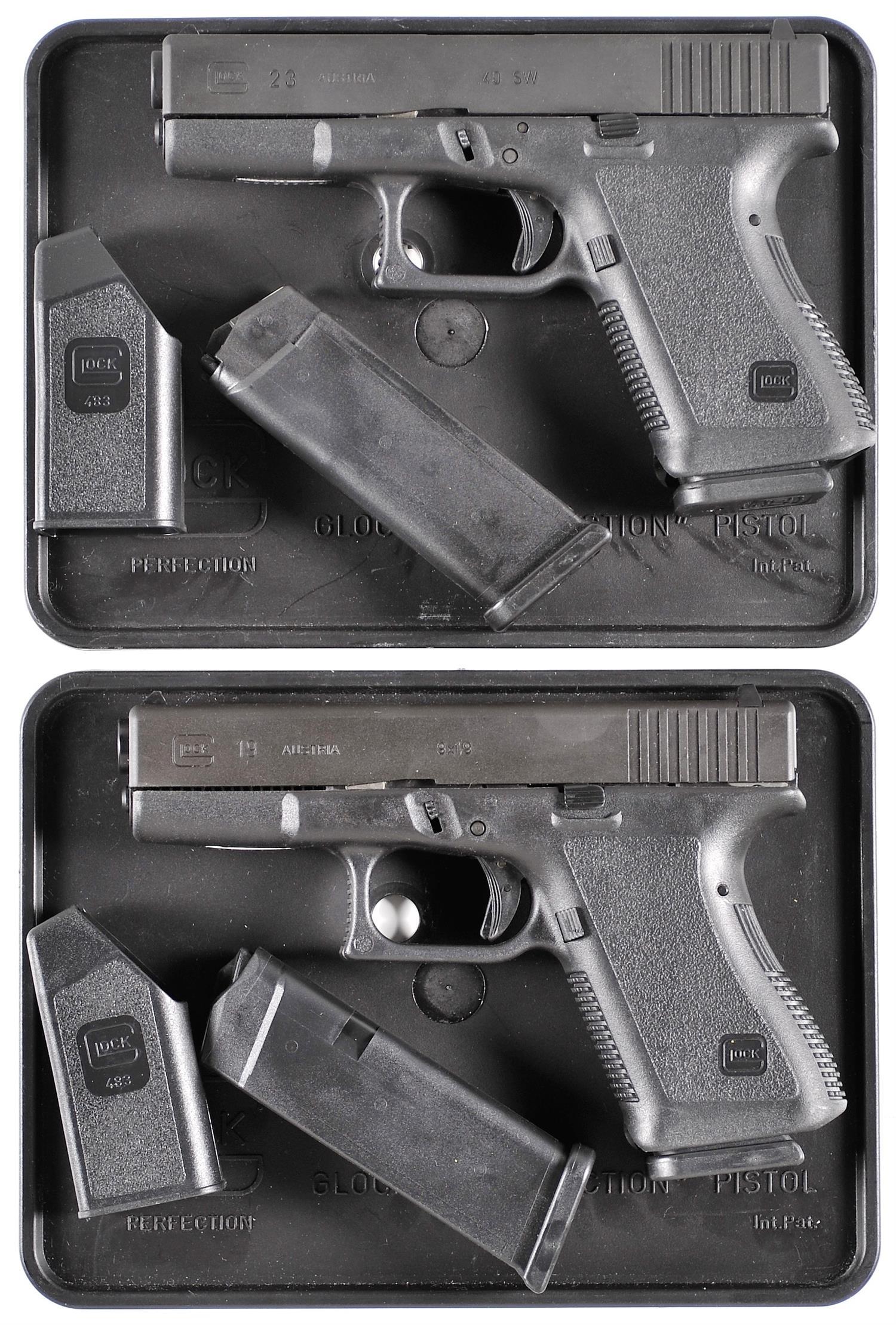 Two Cased Glock SemiAutomatic Pistols Rock Island Auction