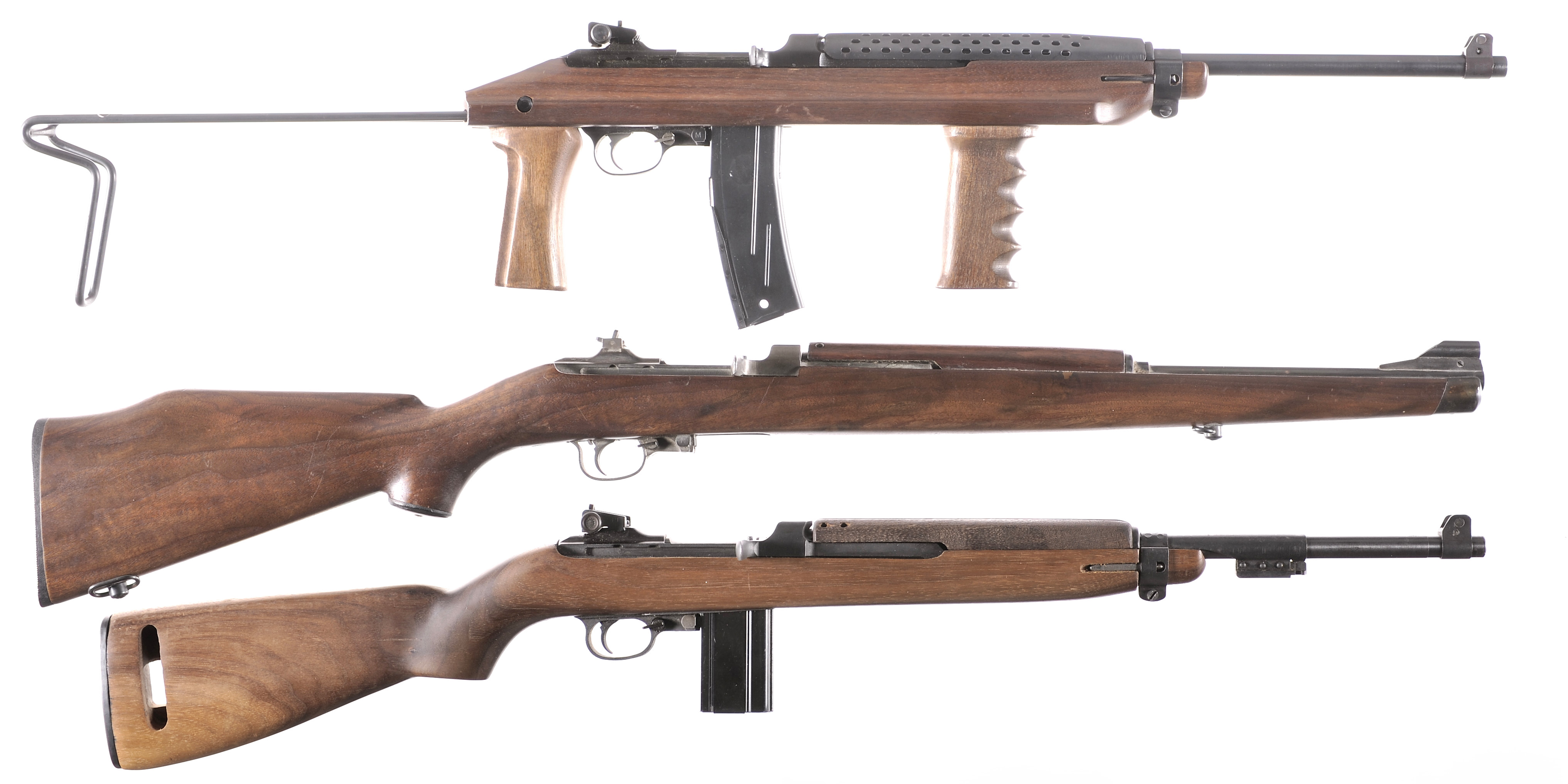 Three Semi-Automatic M1 Carbines | Rock Island Auction