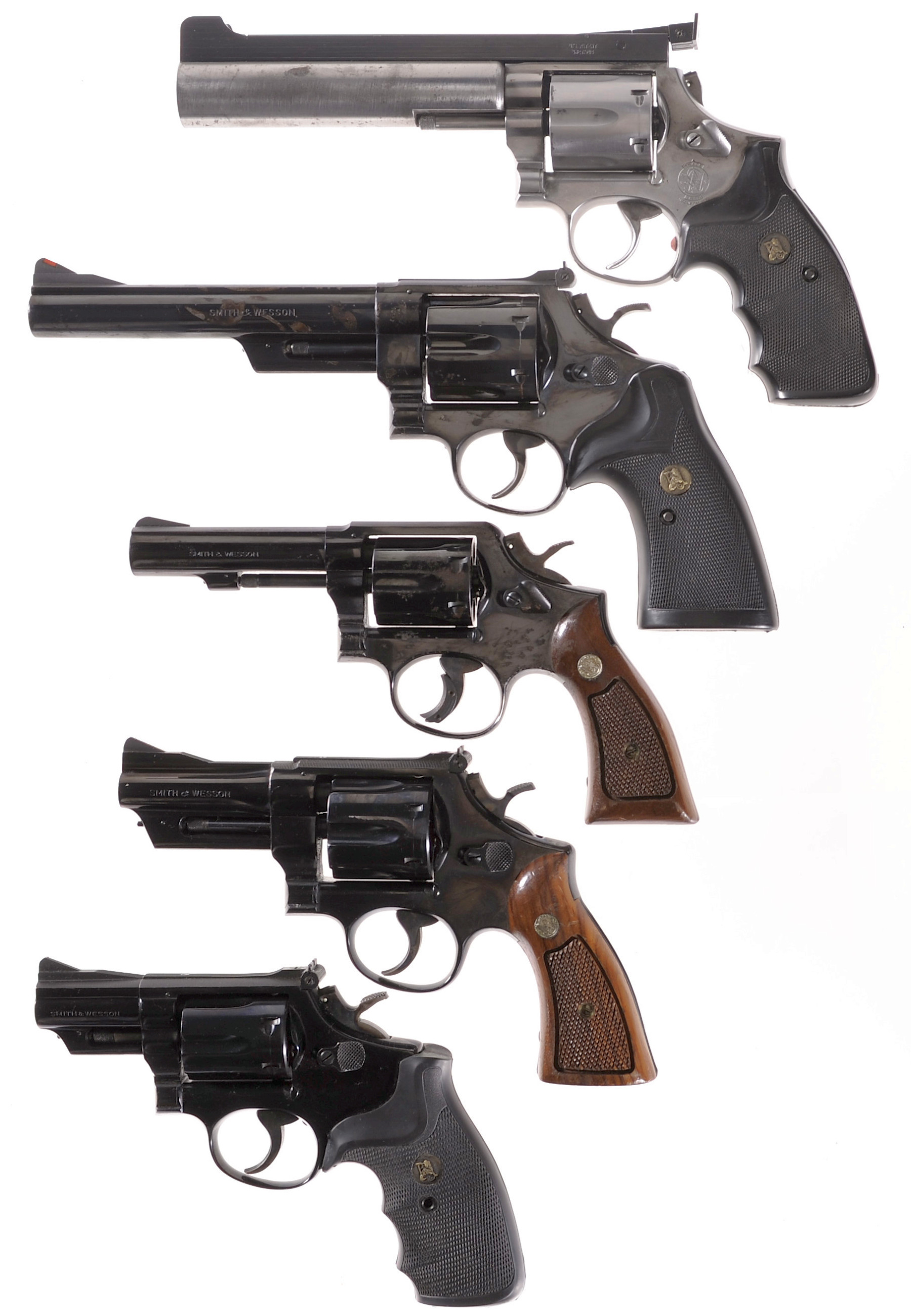 Five Smith & Wesson Double Action Revolvers -A) Smith & Wesson M