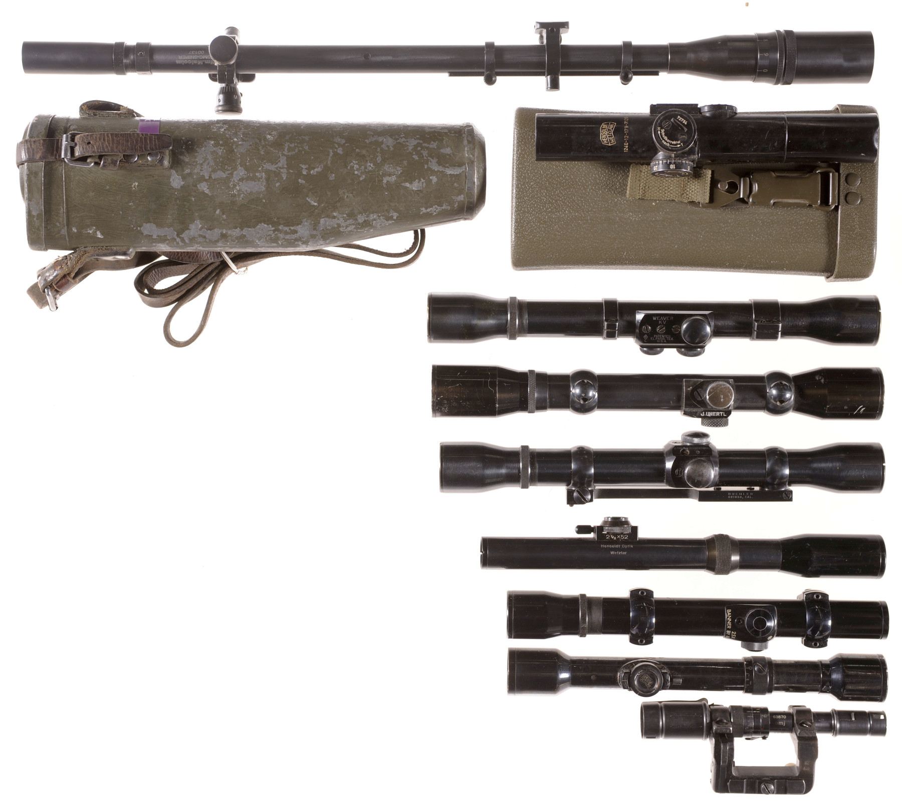 Nine Assorted Rifle Scopes Rock Island Auction