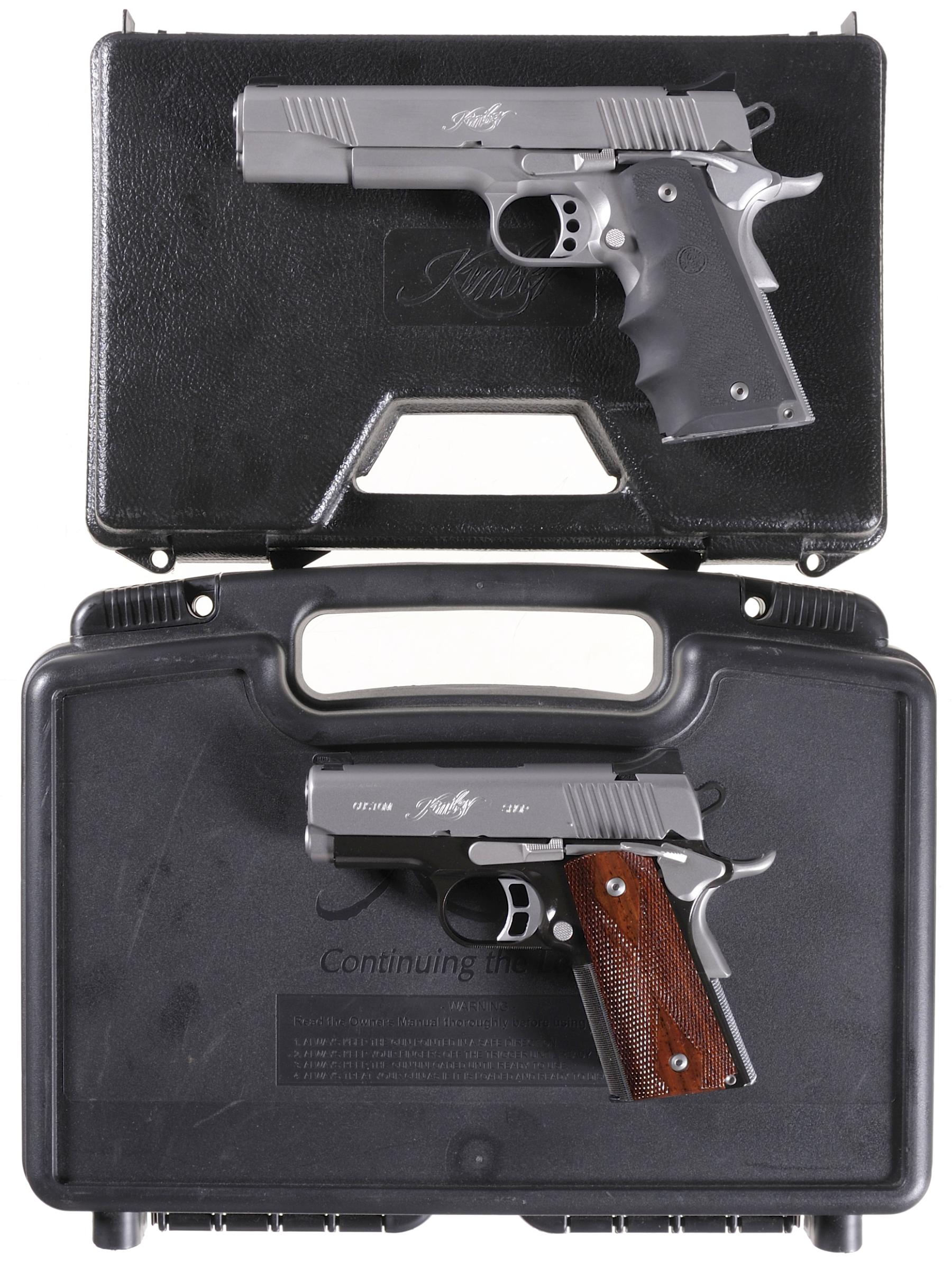 Two Kimber SemiAutomatic Pistols with Cases A) Kimber Classic Rock