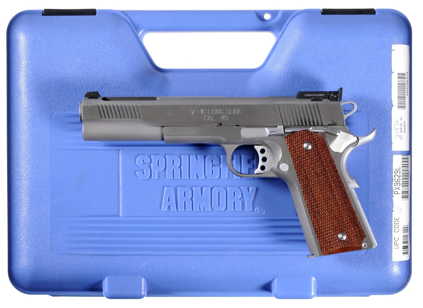 SPRINGFIELD ARMORY 1911 モデルガン V16 Springfield Armory 1911 V-16 Long Slide .45 Super Semi