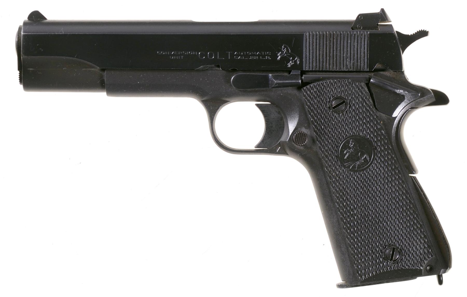 Colt Government Model 22 Lr Conversion Semi Automatic Pistol Rock Island Auction 5275