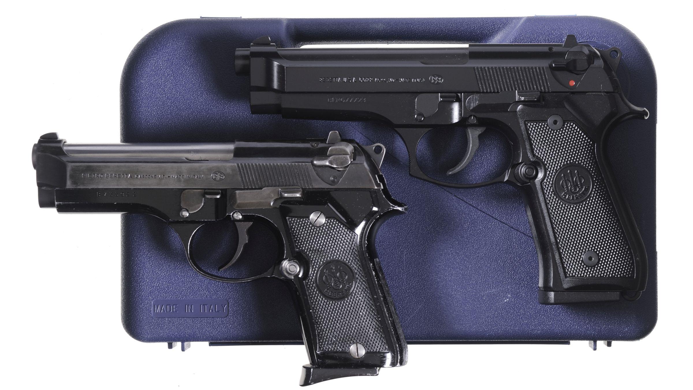 Two Beretta Model 92 SemiAutomatic Pistols Rock Island Auction