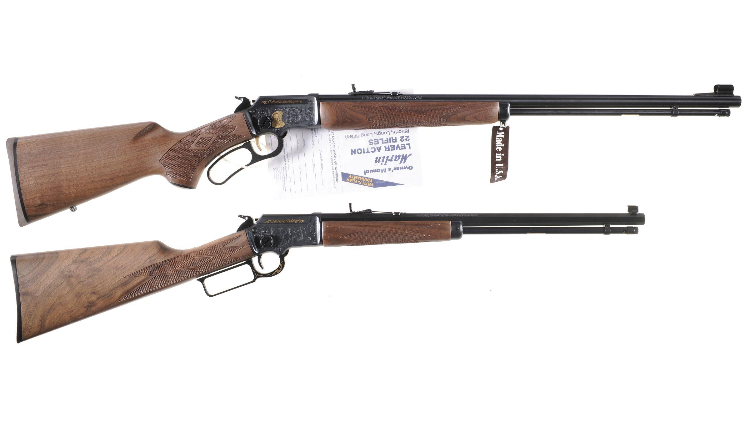 Two Annie Oakley Marlin Commemorative Lever Action Rifles | Rock Island  Auction