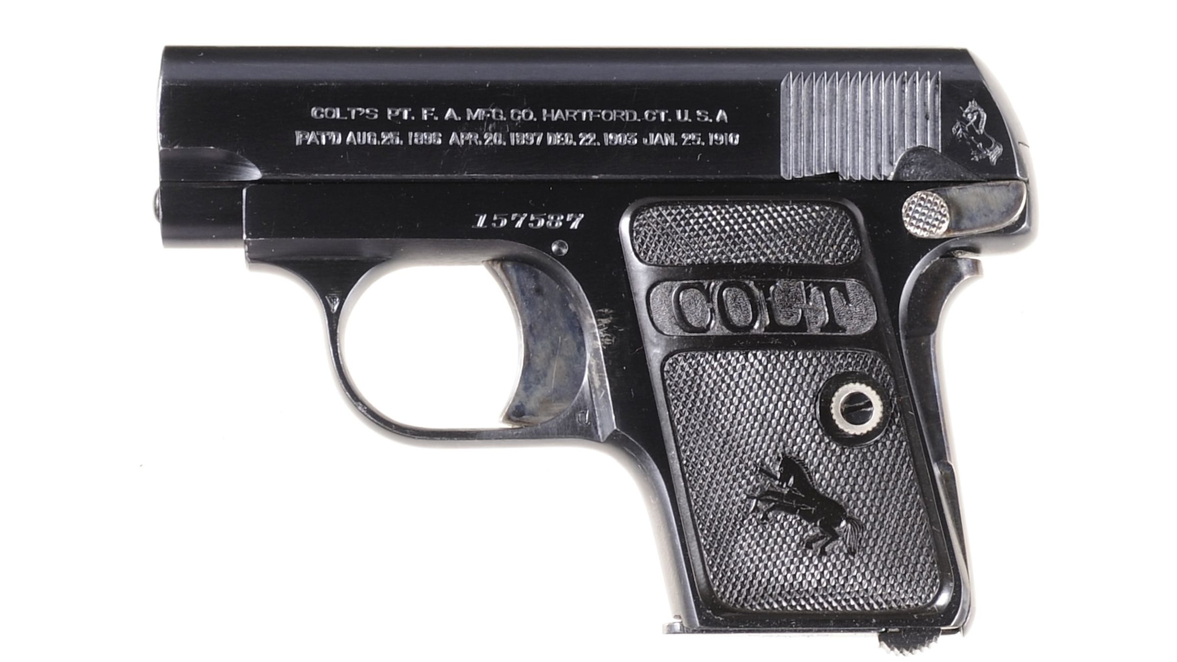 Colt 1908 Vest Pocket Pistol 25 Acp Rock Island Auction 3769