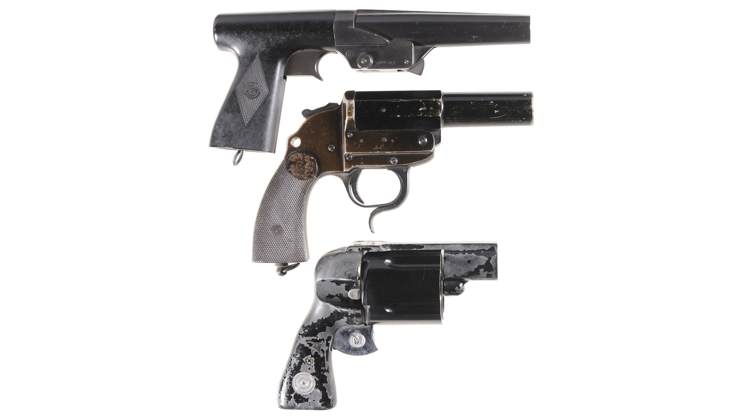 Two Flare Pistols and One Tear Gas Gun Rock Island Auction