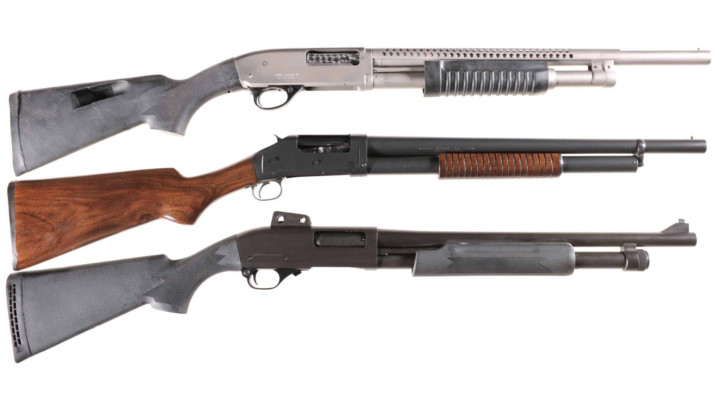 Three Slide Action Shotguns | Rock Island Auction