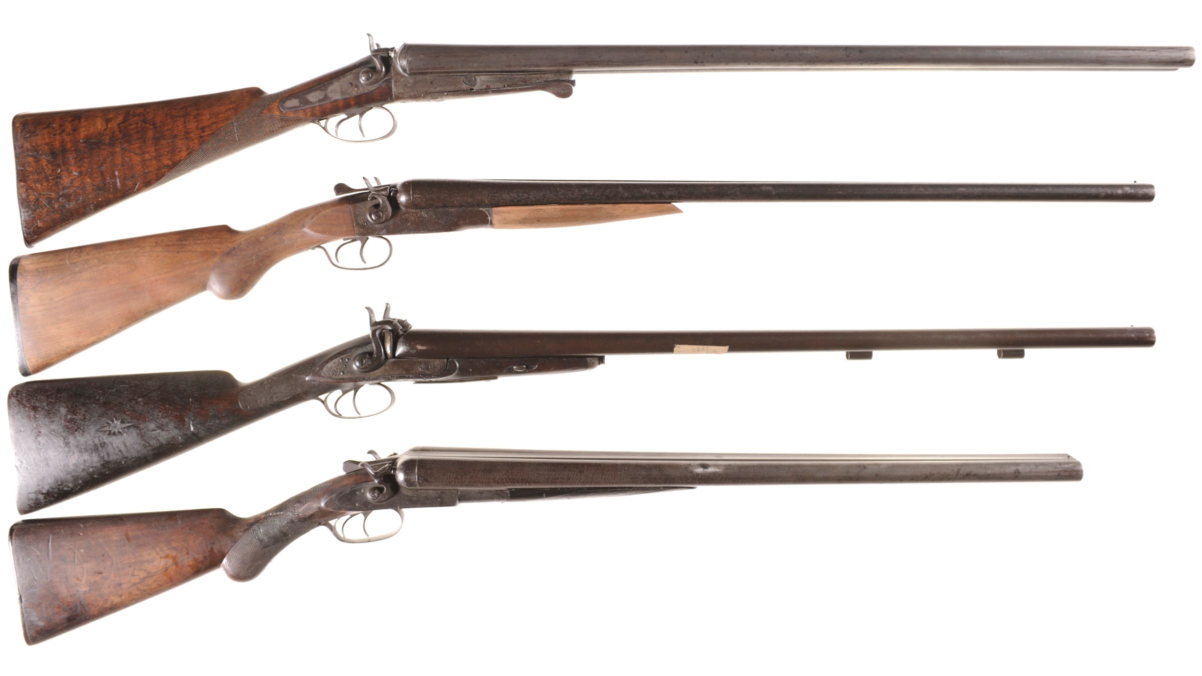 Four Double Barrel Shotguns | Rock Island Auction