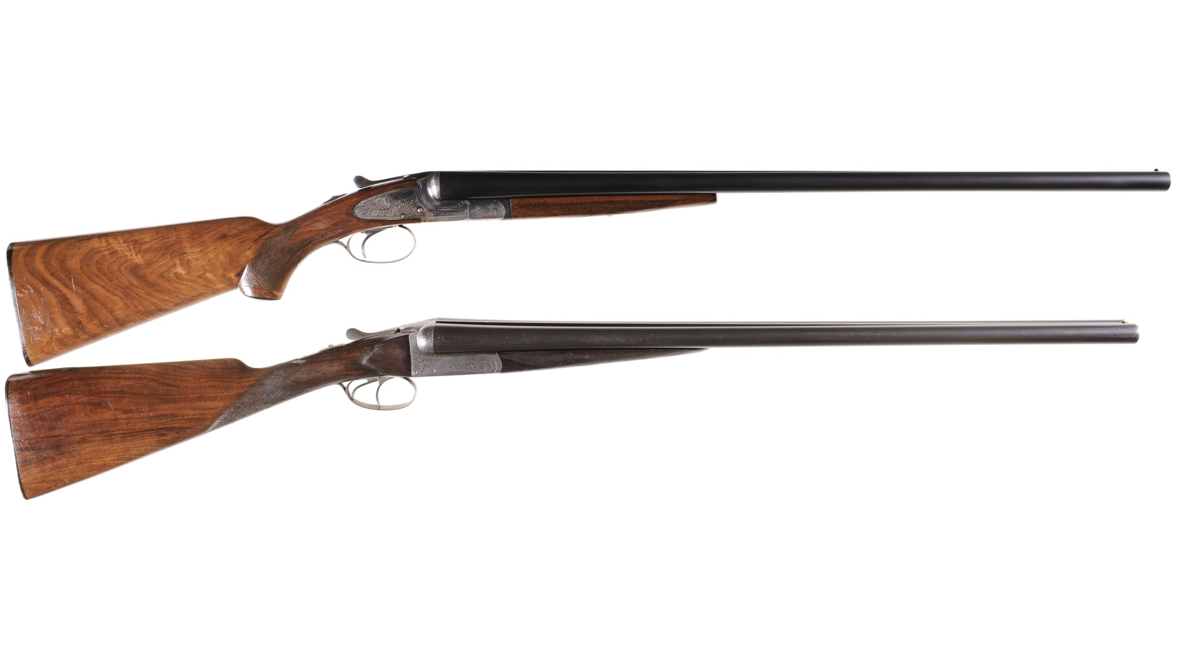 Two Engraved Double Barrel Shotguns | Rock Island Auction