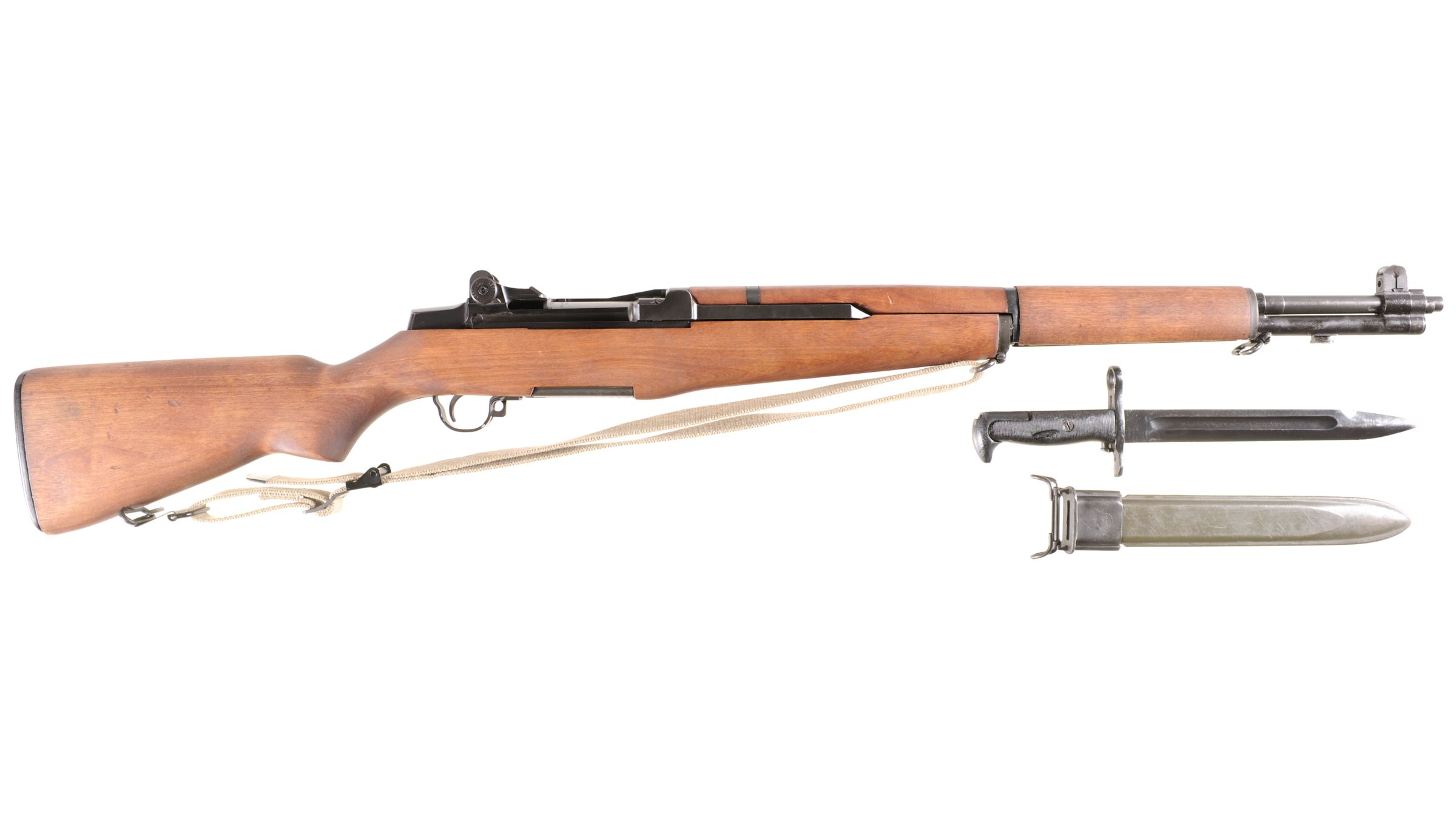 U.s. Springfield M1 Garand Semi-automatic Rifle With Bayonet 8A1