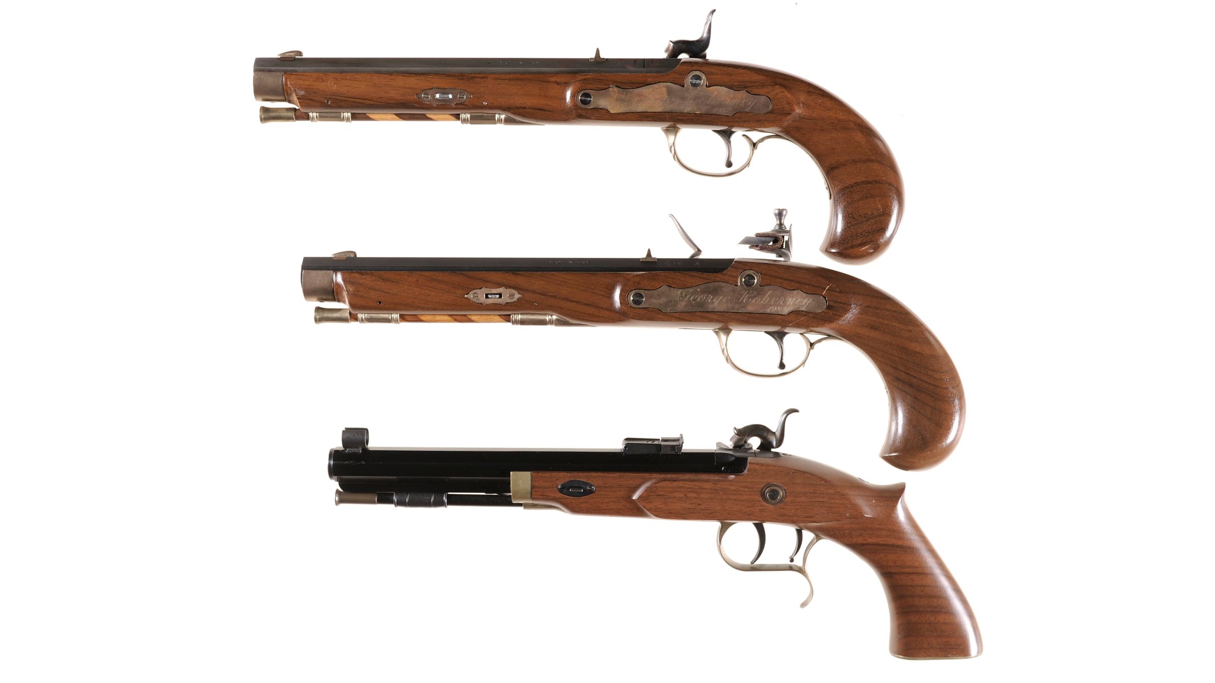 Three Contemporary Muzzle Loading Pistols Rock Island Auction