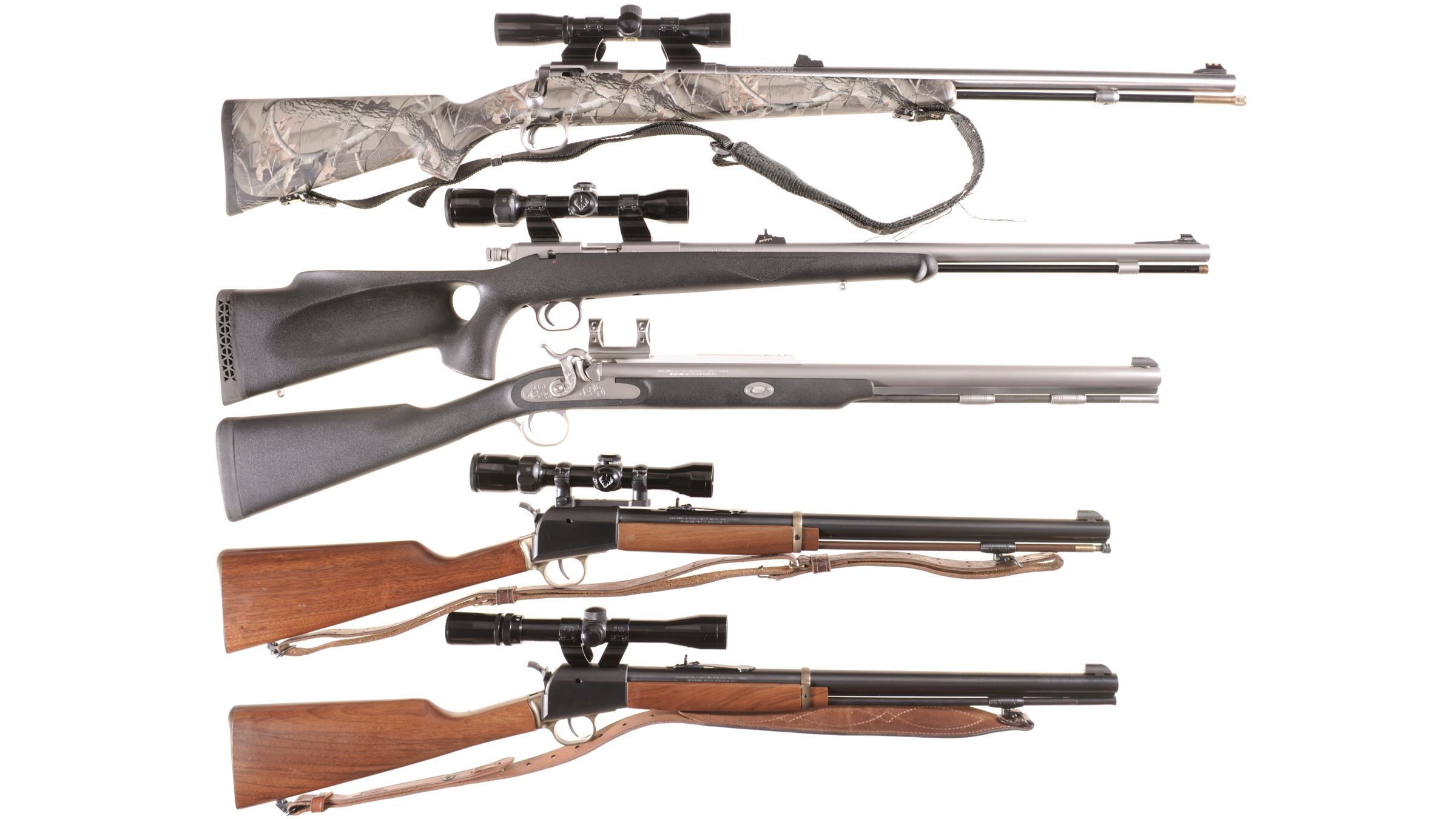 Five Contemporary Muzzle Loading Percussion Rifles Rock Island Auction