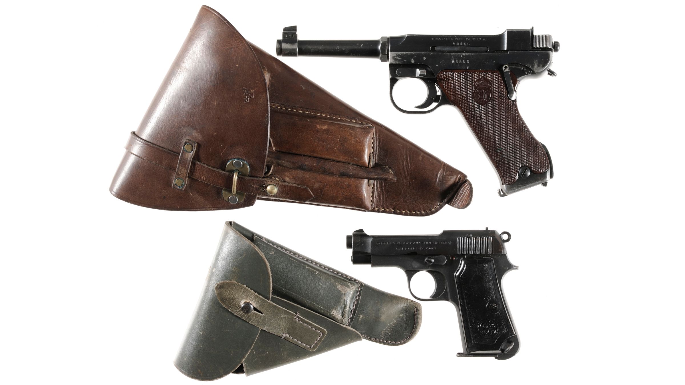 Two European SemiAutomatic Pistols with Holsters Rock Island Auction