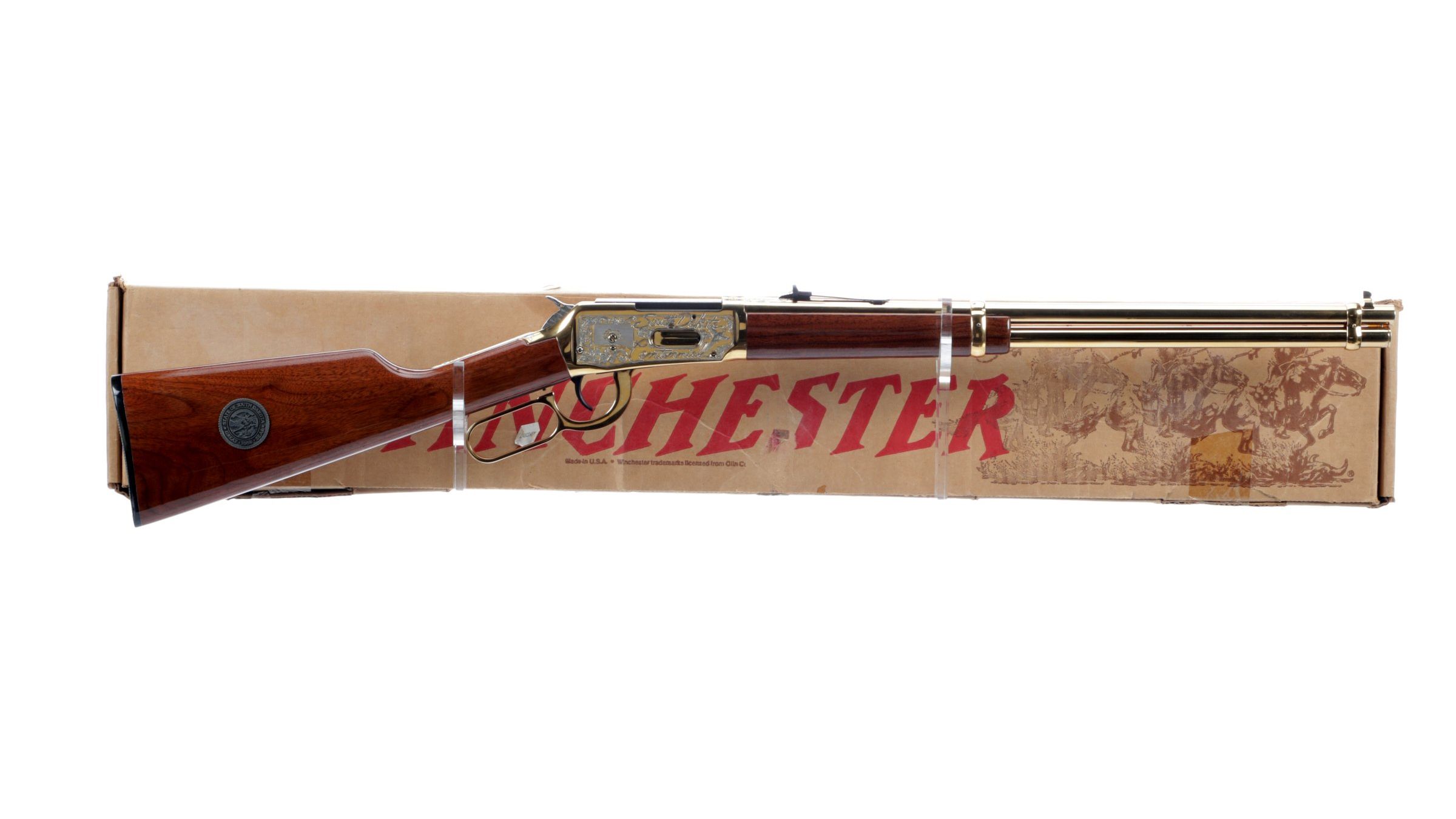 Engraved Winchester Model 94AE South Dakota Centennial Carbine