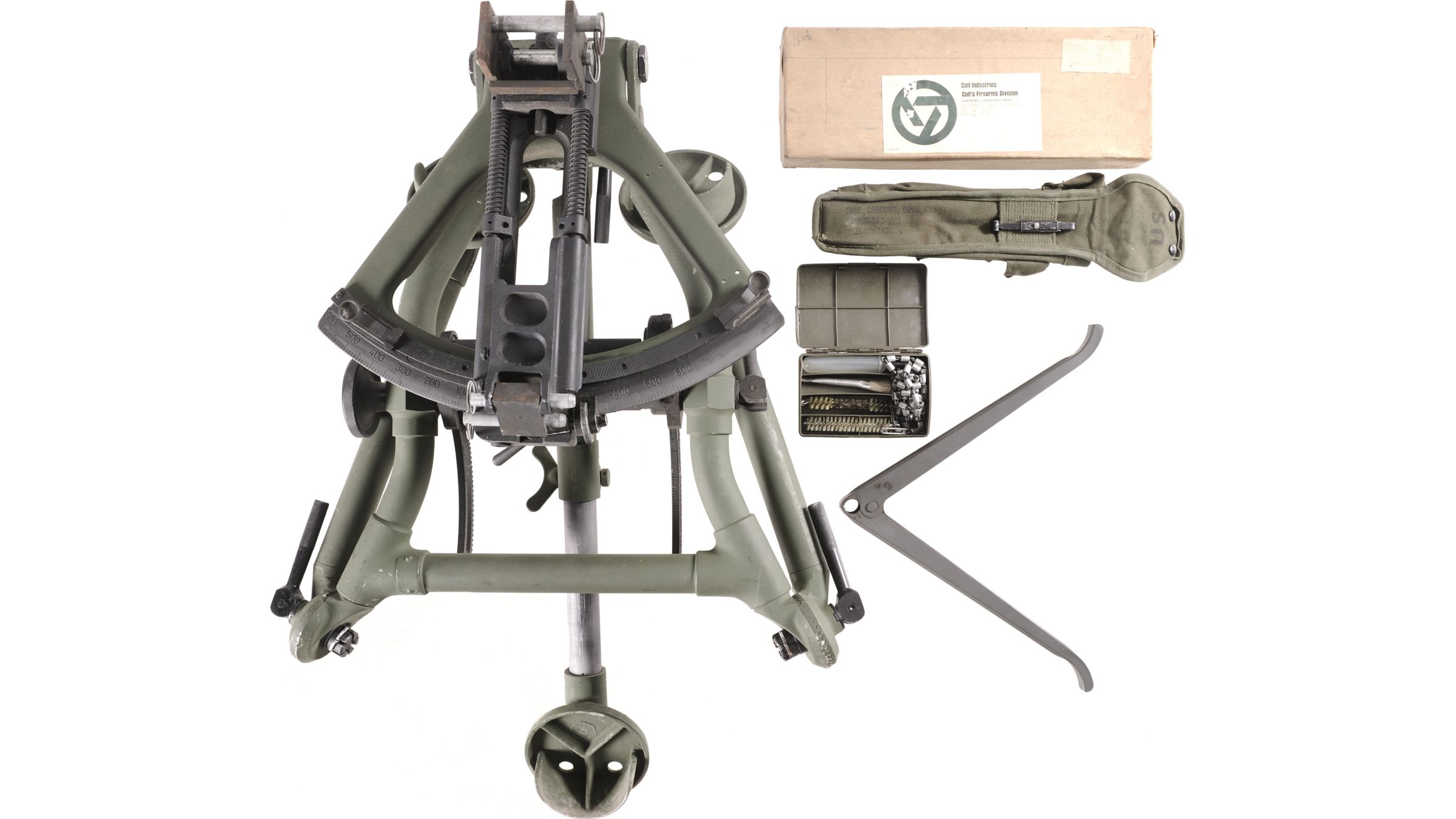 Israeli Style Machine Gun Tripod and Accessories Rock Island Auction