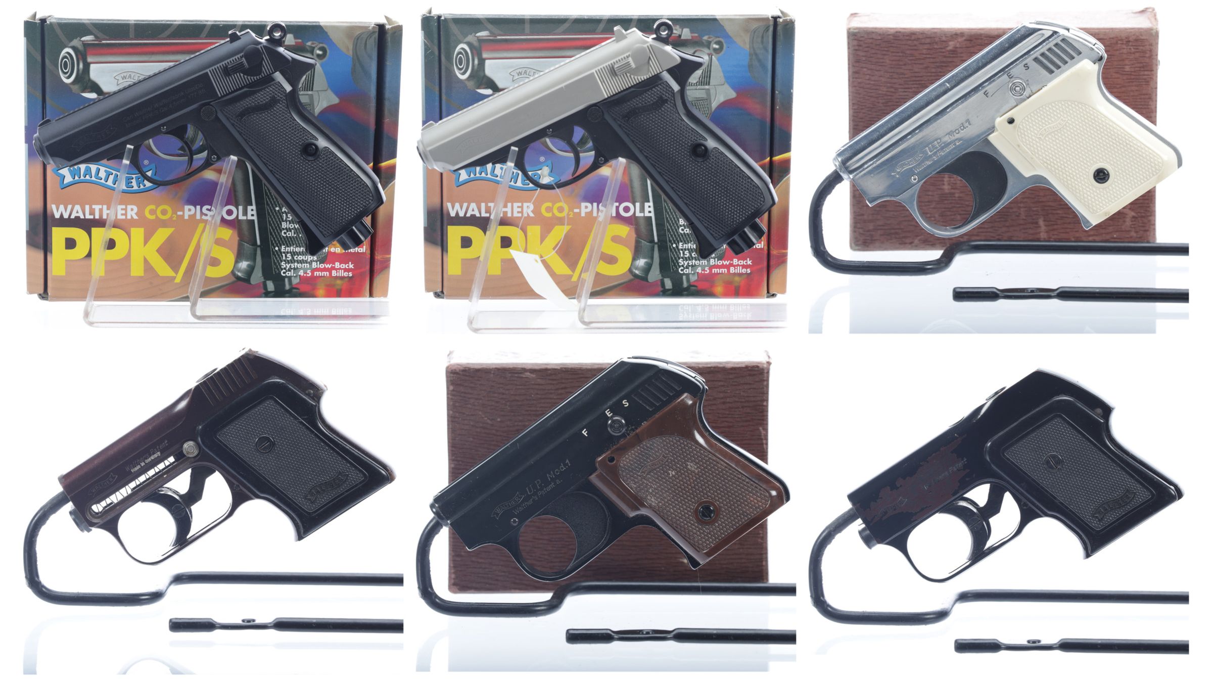 Two Walther Air Pistols and Four Walther Starter Pistols Rock Island Auction