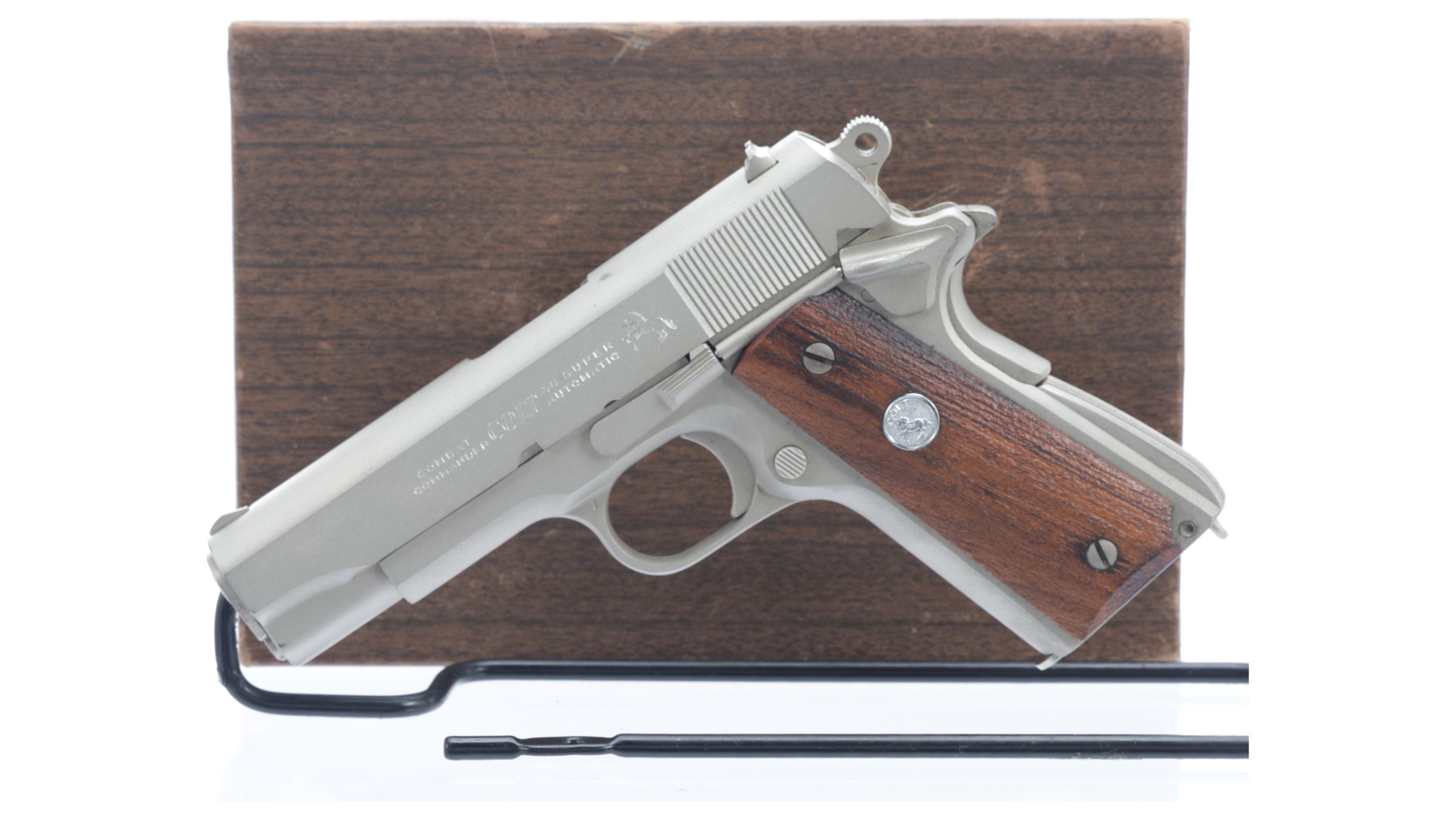 Colt Combat Commander Semi Automatic Pistol With Box Rock Island Auction