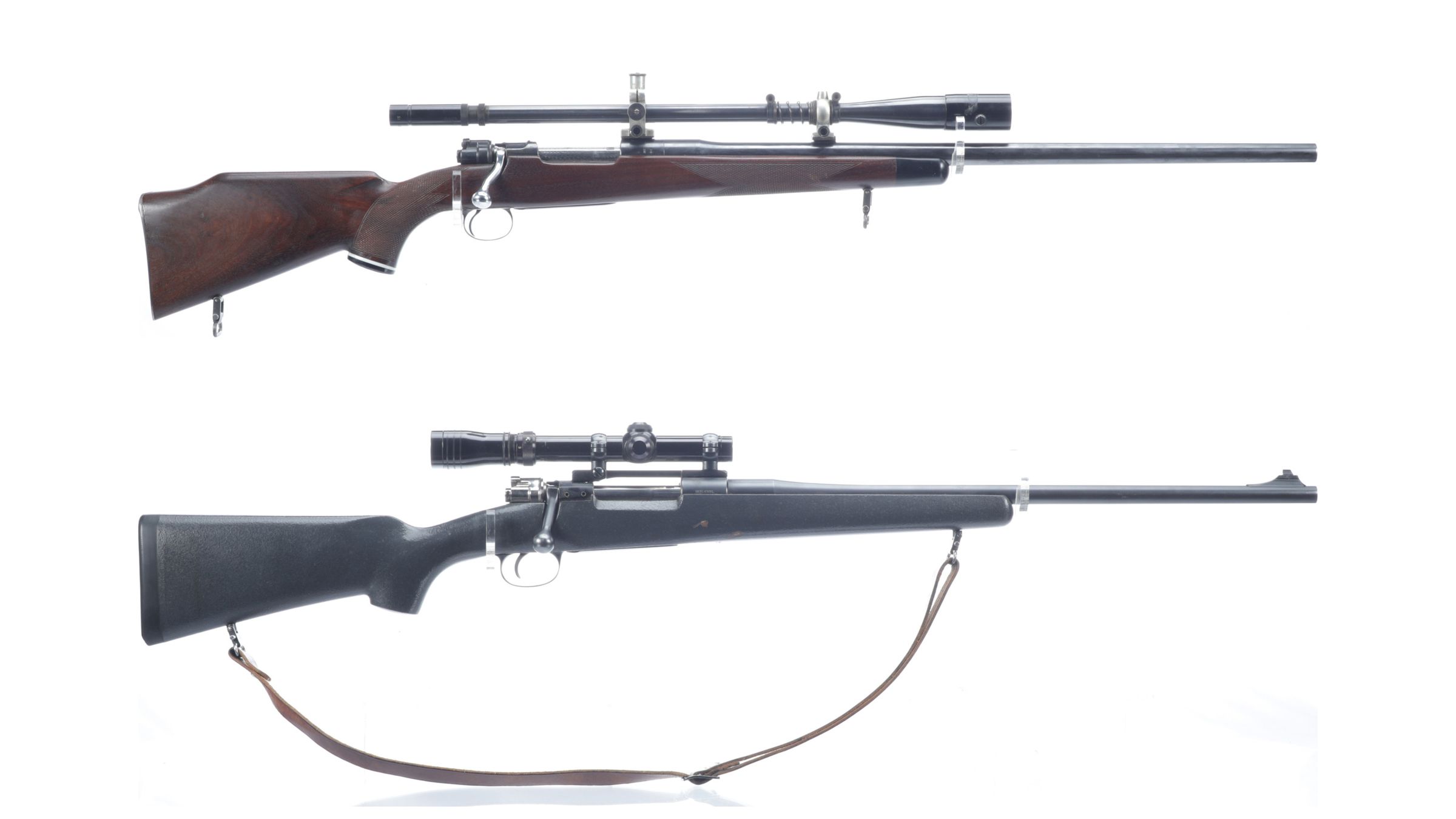 Two German Bolt Action Rifles with Scopes Rock Island Auction