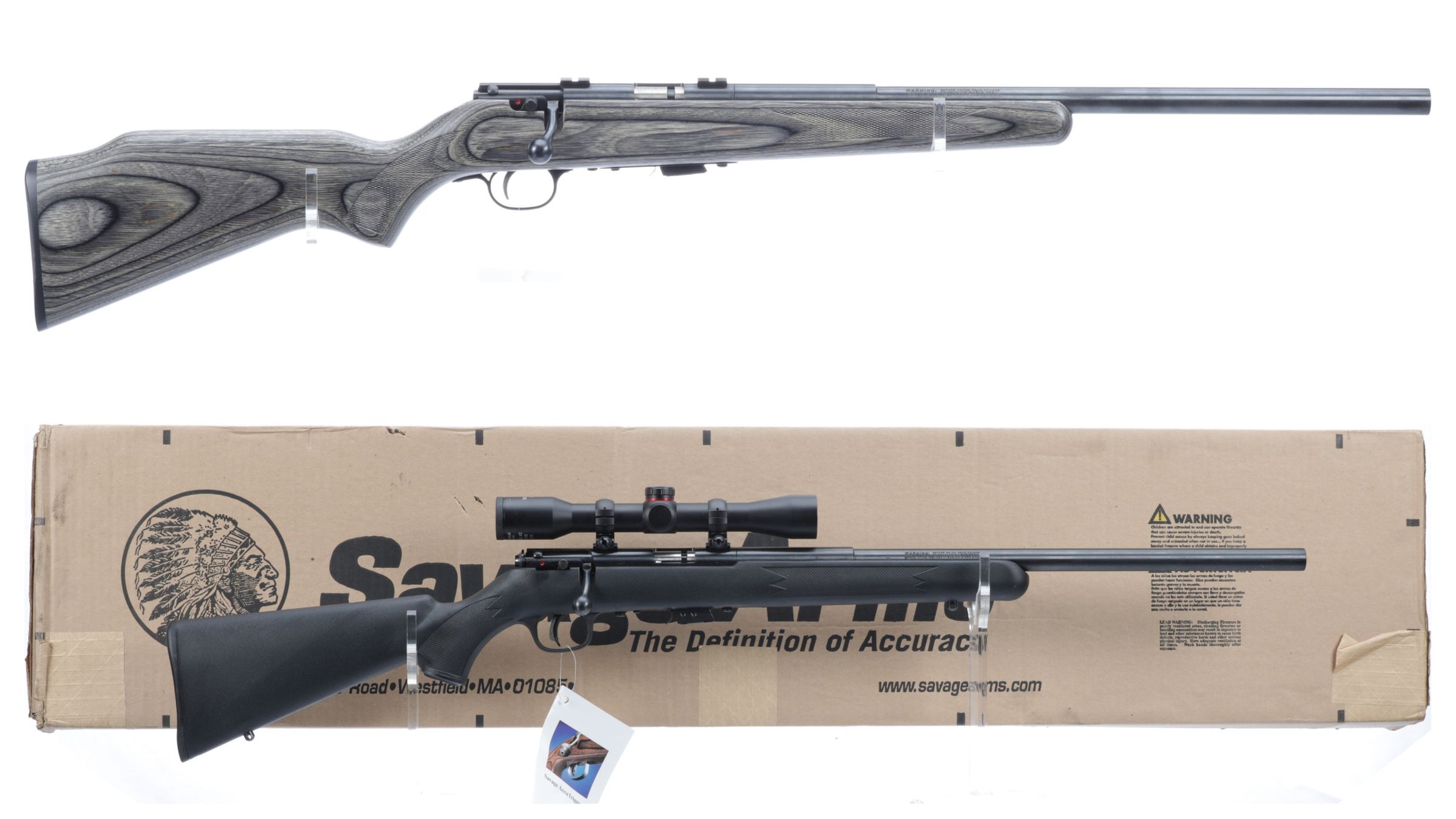 Two Savage Mark II Bolt Action Rifles w/ Boxes Rock Island Auction