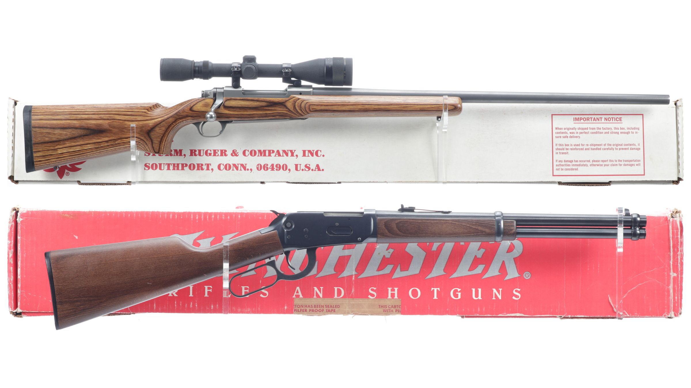 Two Rifles with Boxes | Rock Island Auction