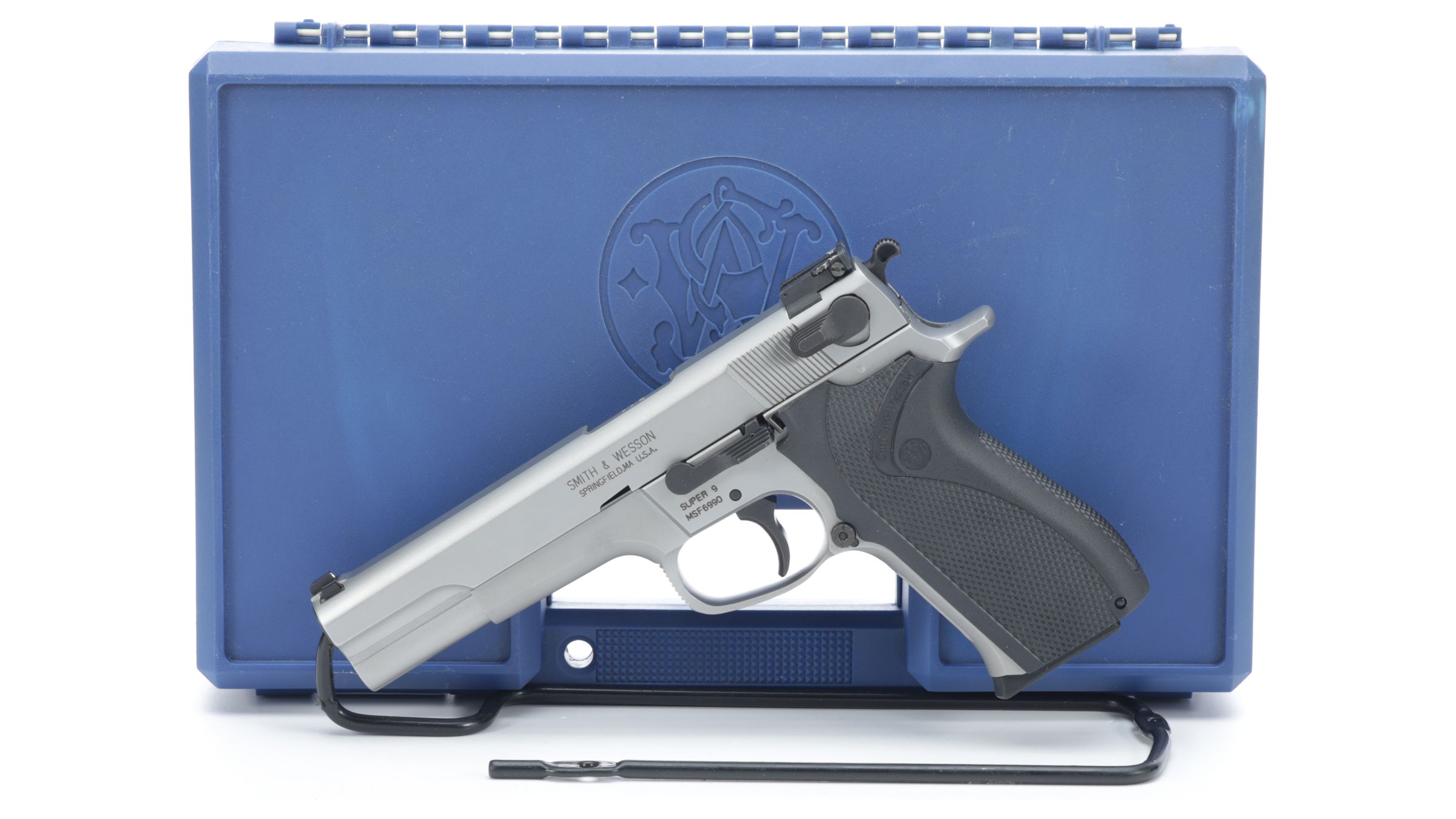 【最終価格】サイレントムーン　シルバー　ミニ丈 Rare Smith & Wesson Super 9 Semi-Automatic Pistol with Case | Rock