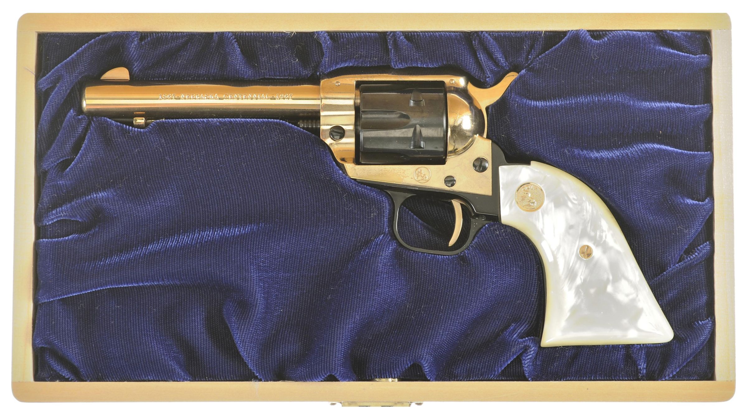 Colt Frontier Scout Nebraska Centennial Revolver with Case Rock